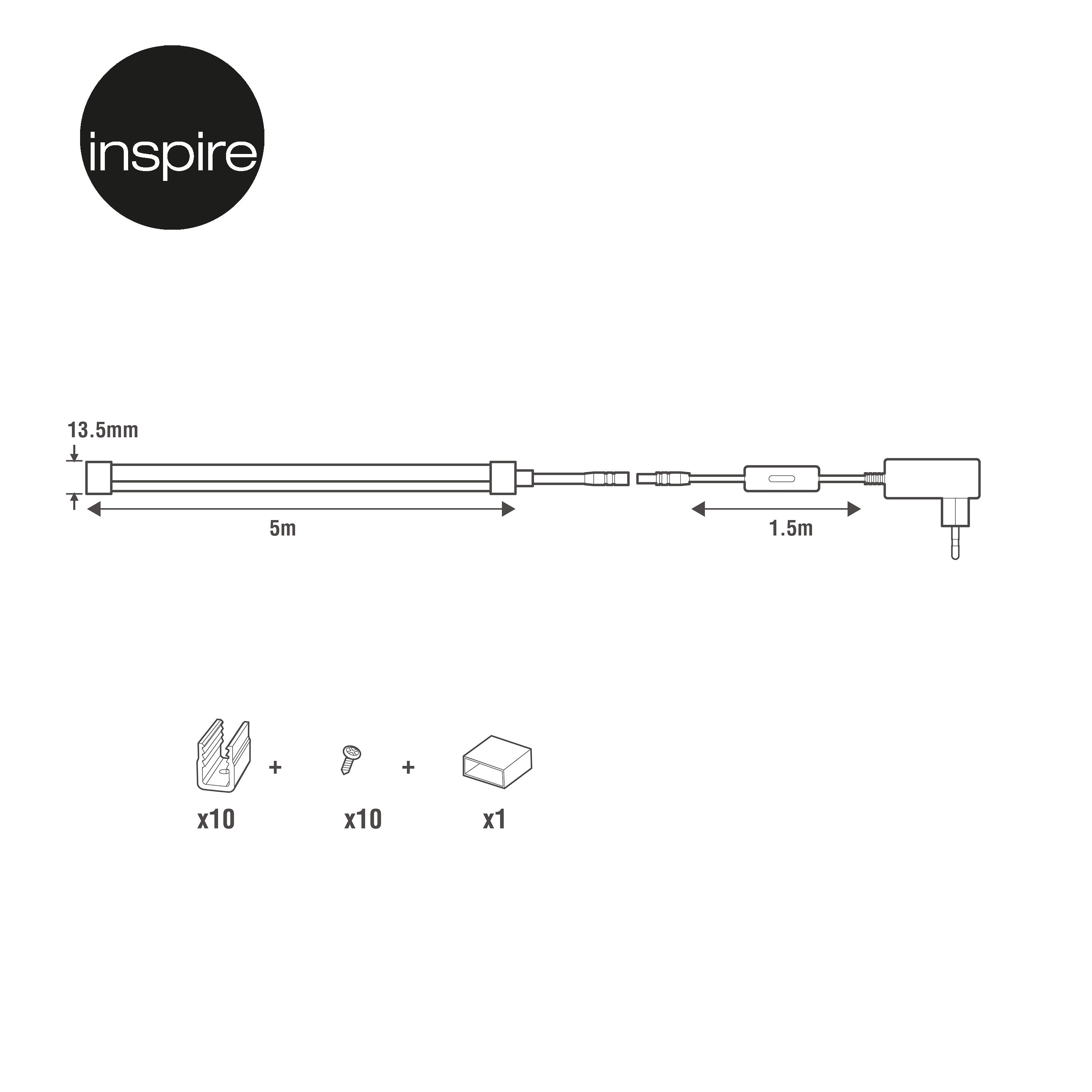 Kit ruban LED Néon L.5m blanc neutre 4000 Kelvins, Tiopi INSPIRE - 5