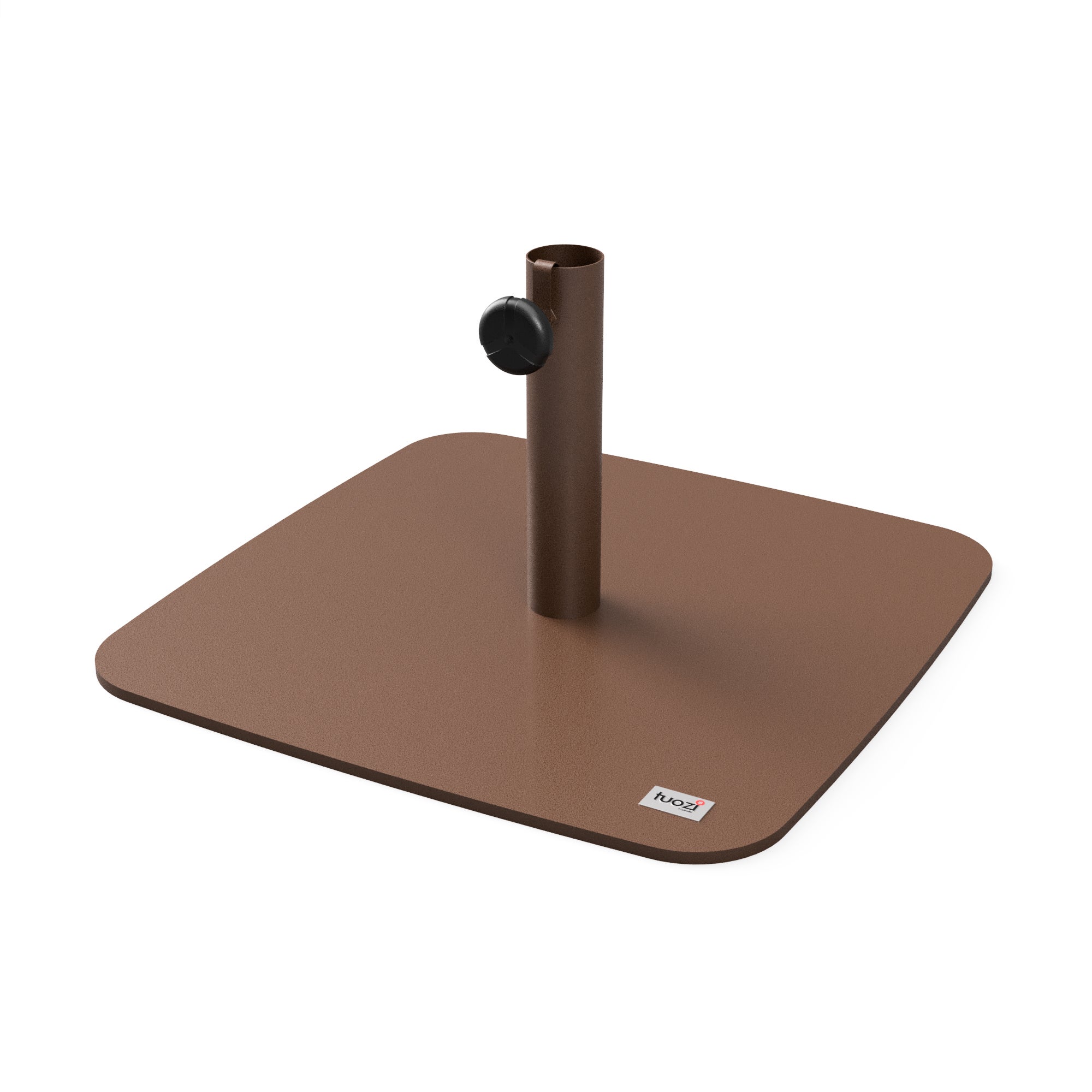Pie de parasol cell cuadrado de acero corten de 16 kg