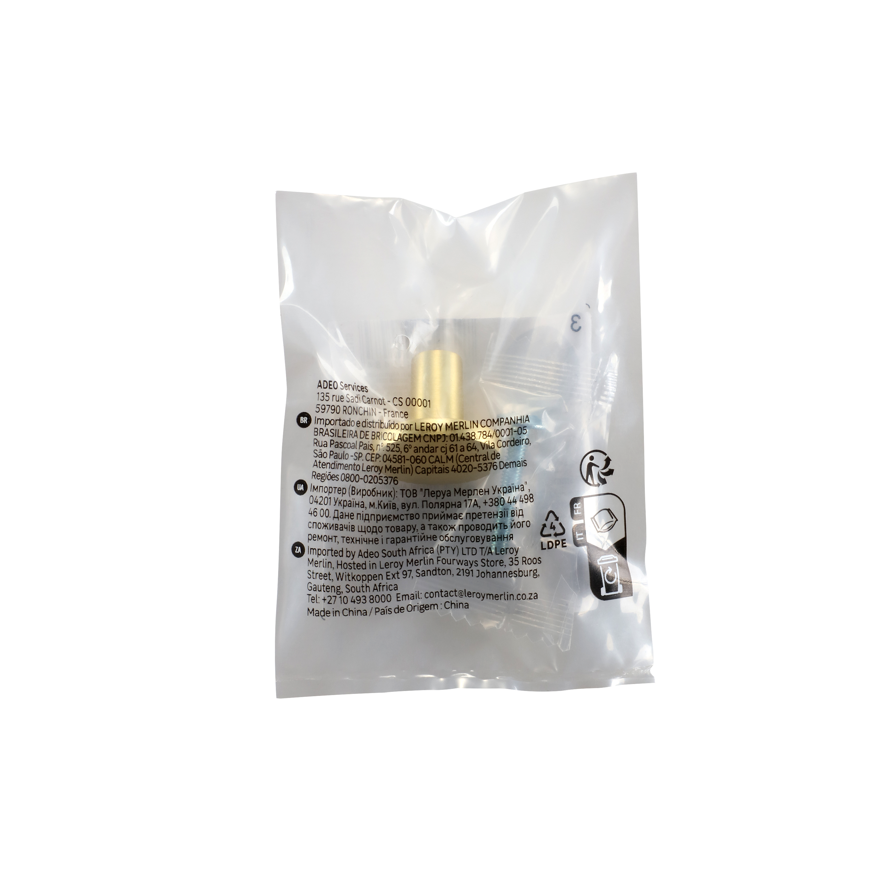 Puxador para móvel alumínio escovado dourado 25 mm Inspire Benny - 8