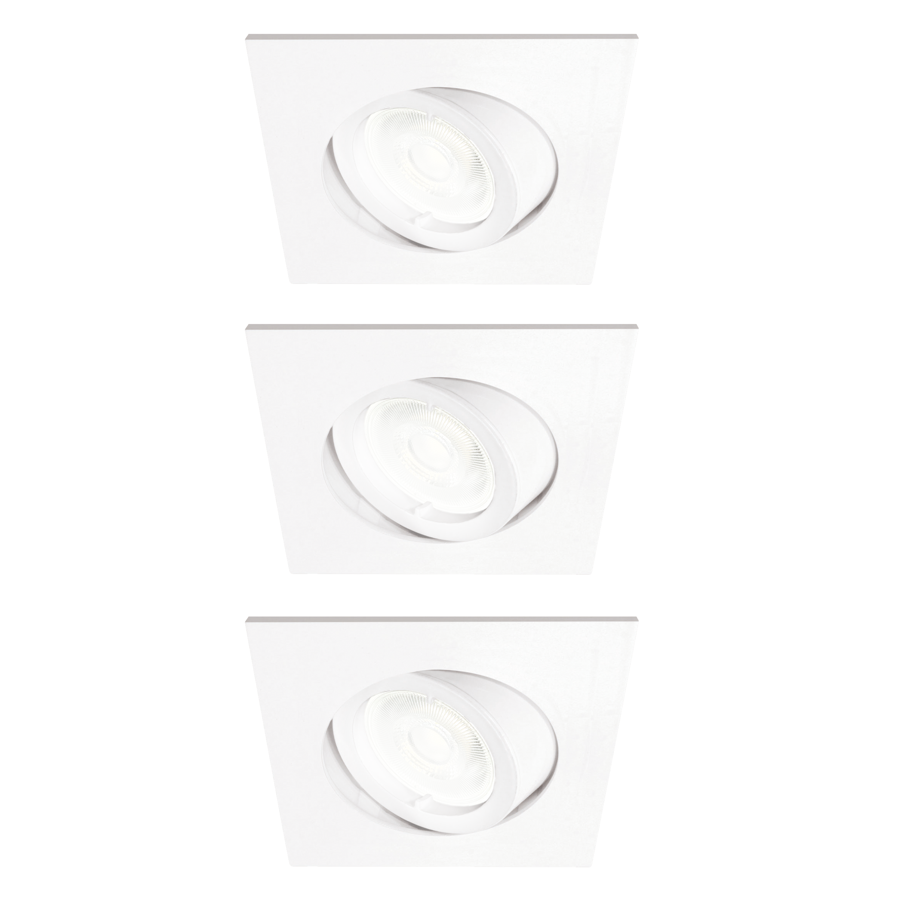 Kit 3 spots à encastrer Bama gu10, 4000K intensité variable INSPIRE carré blanc - 8
