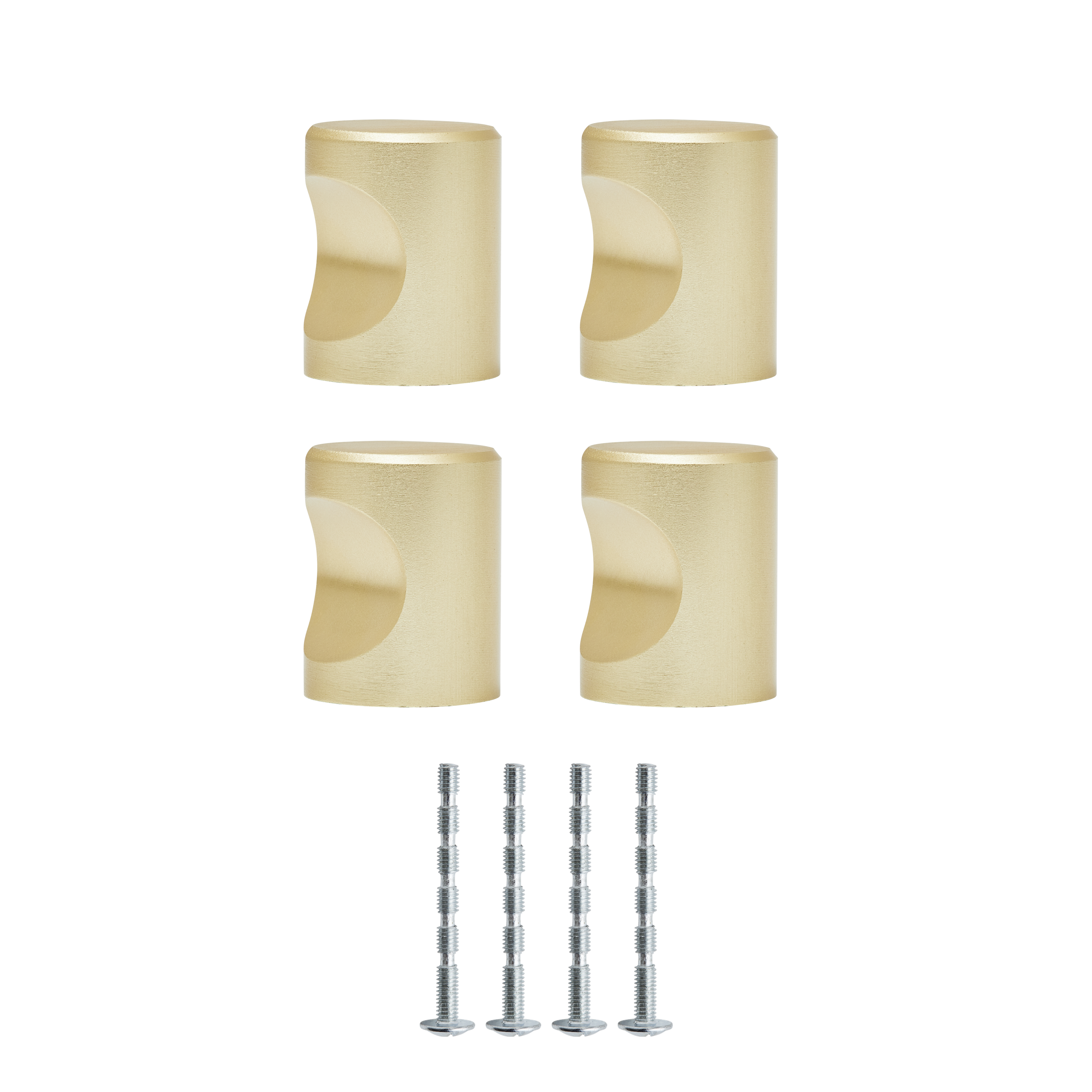 4 Puxadores para móvel alumínio escovado dourado 19,5 mm Inspire Omna - 5