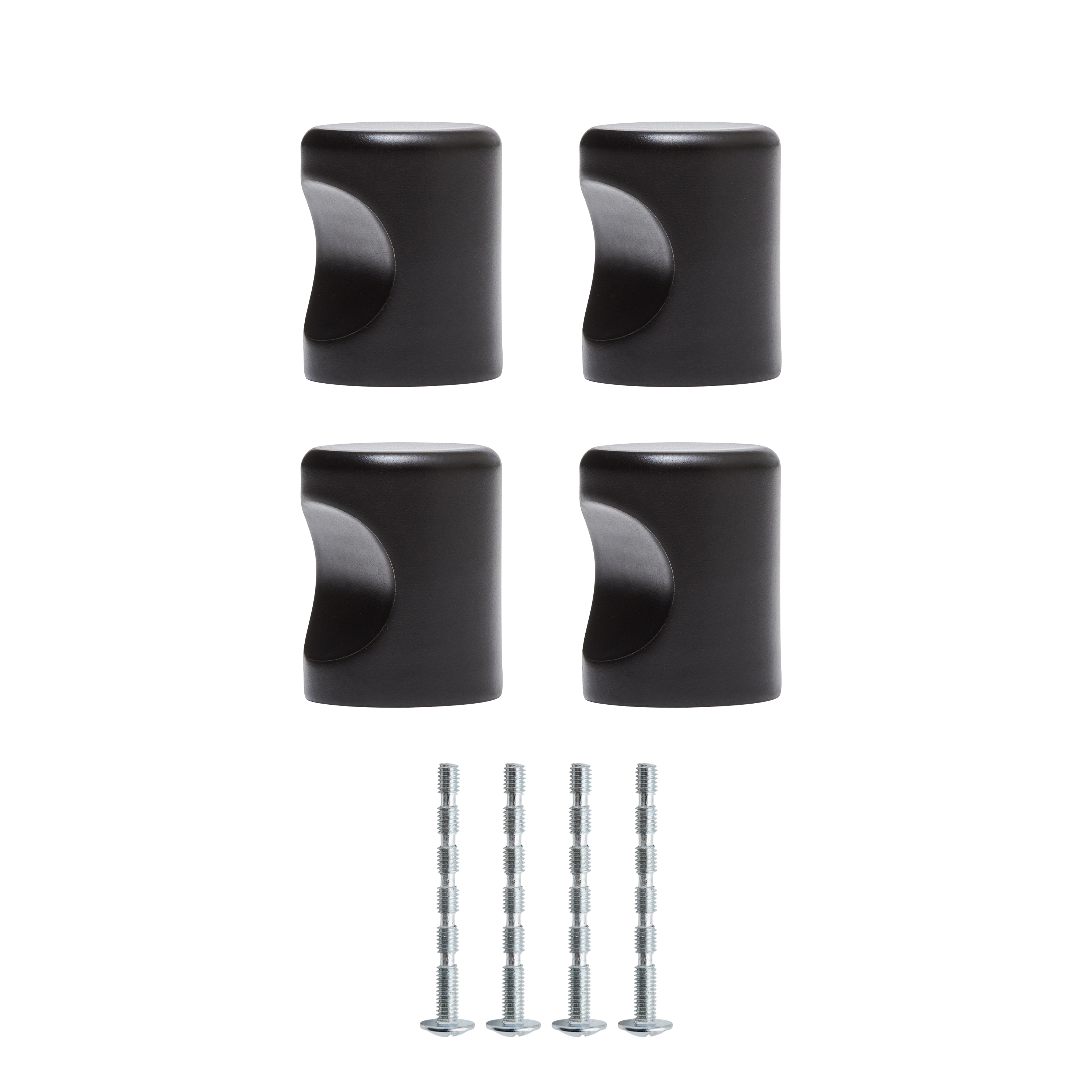 4 Puxadores para móvel alumínio preto 19,5 mm Inspire Omna - 7