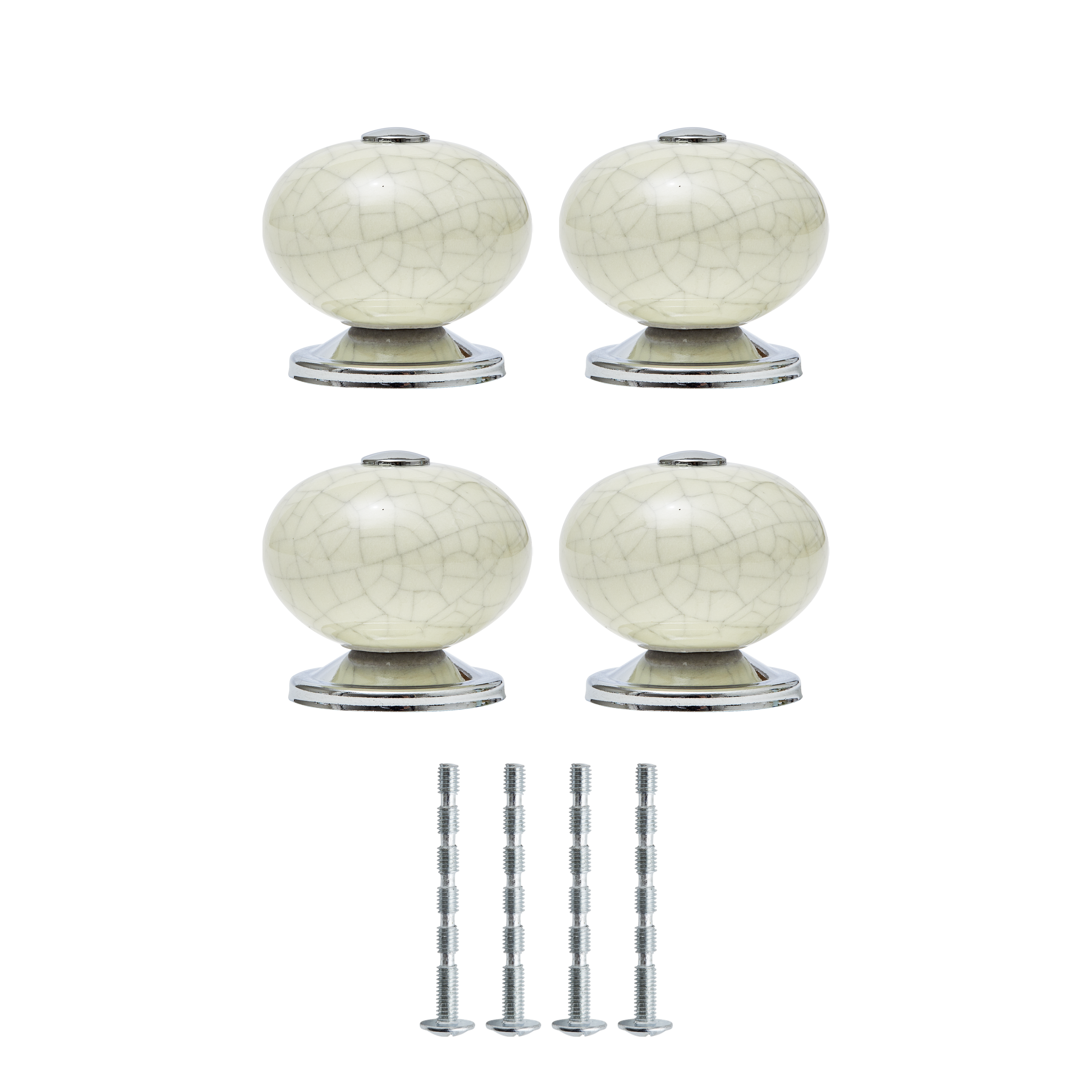 4 Puxadores para móvel porcelana bege 39 mm Inspire Gabi - 2