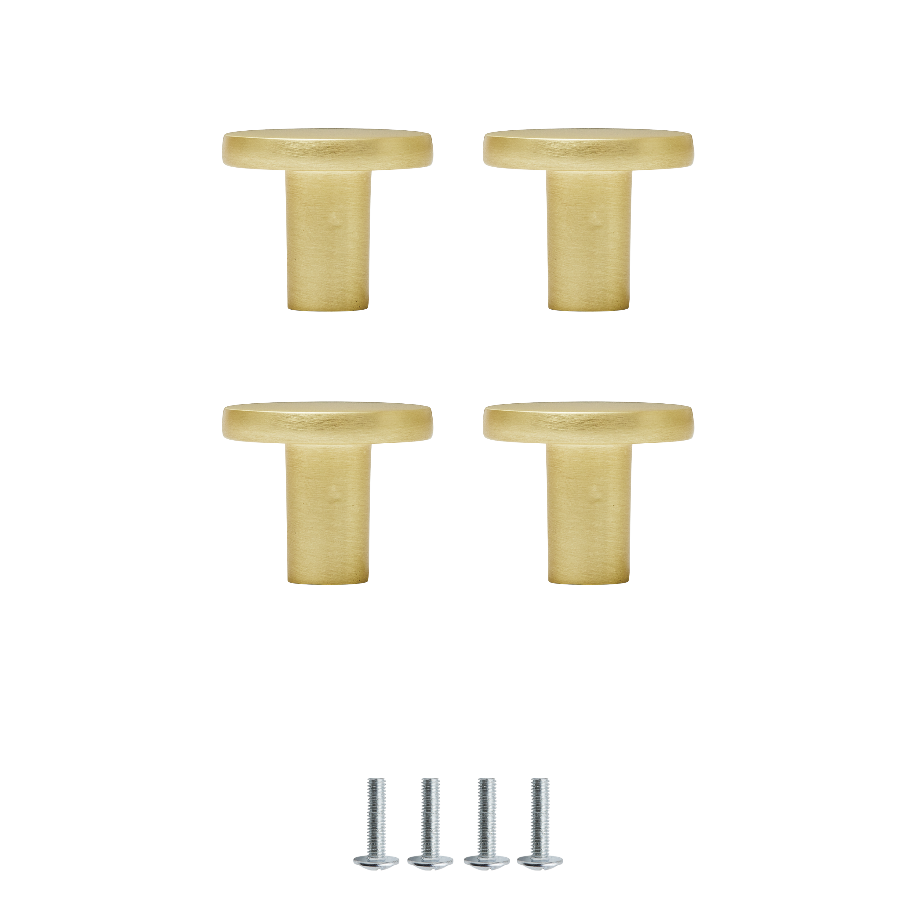 4 Puxadores para móvel alumínio escovado dourado 25 mm Inspire Benny - 2