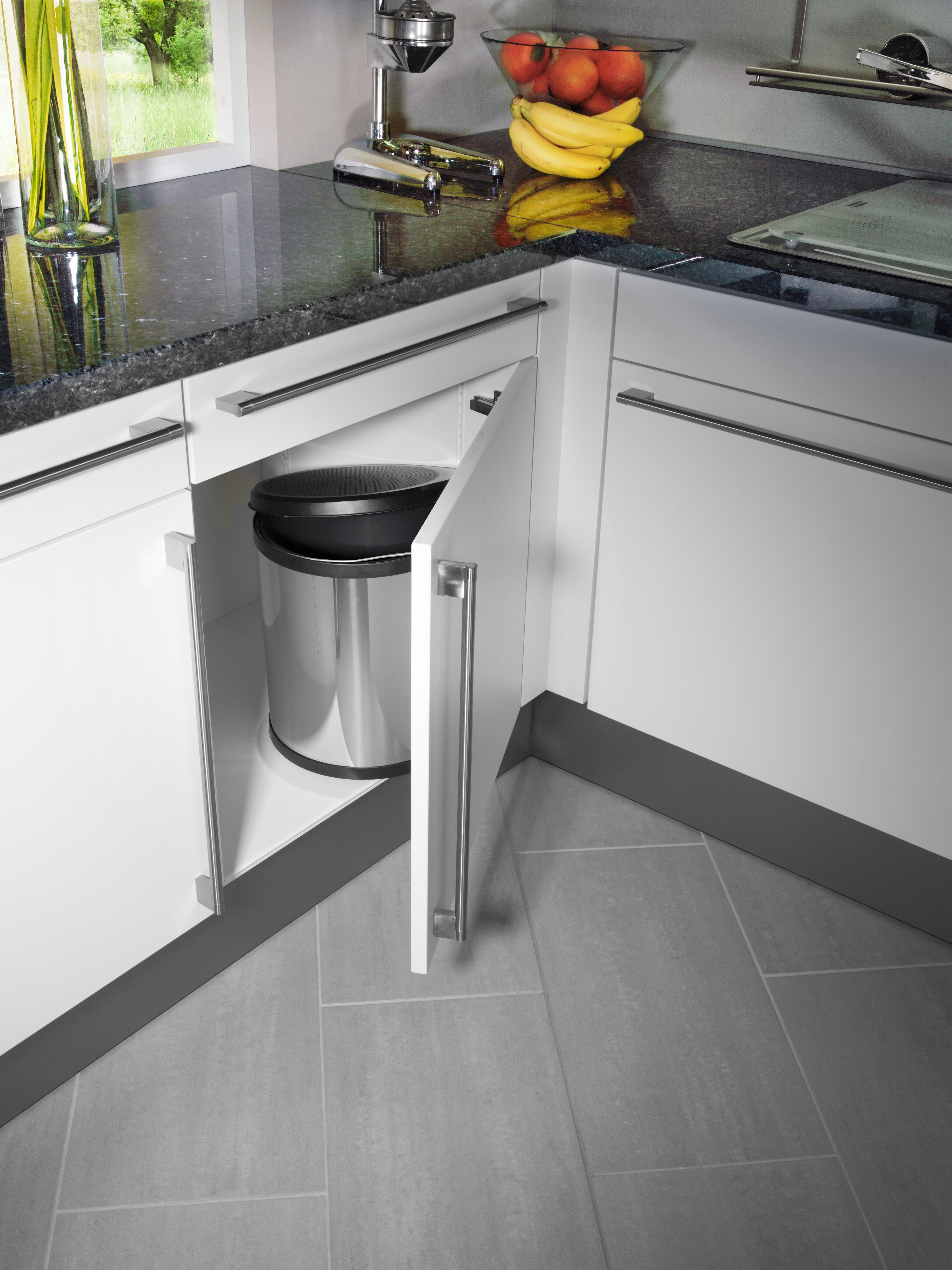 Balde de lixo extraível Hailo 15 L inox e plástico - 4