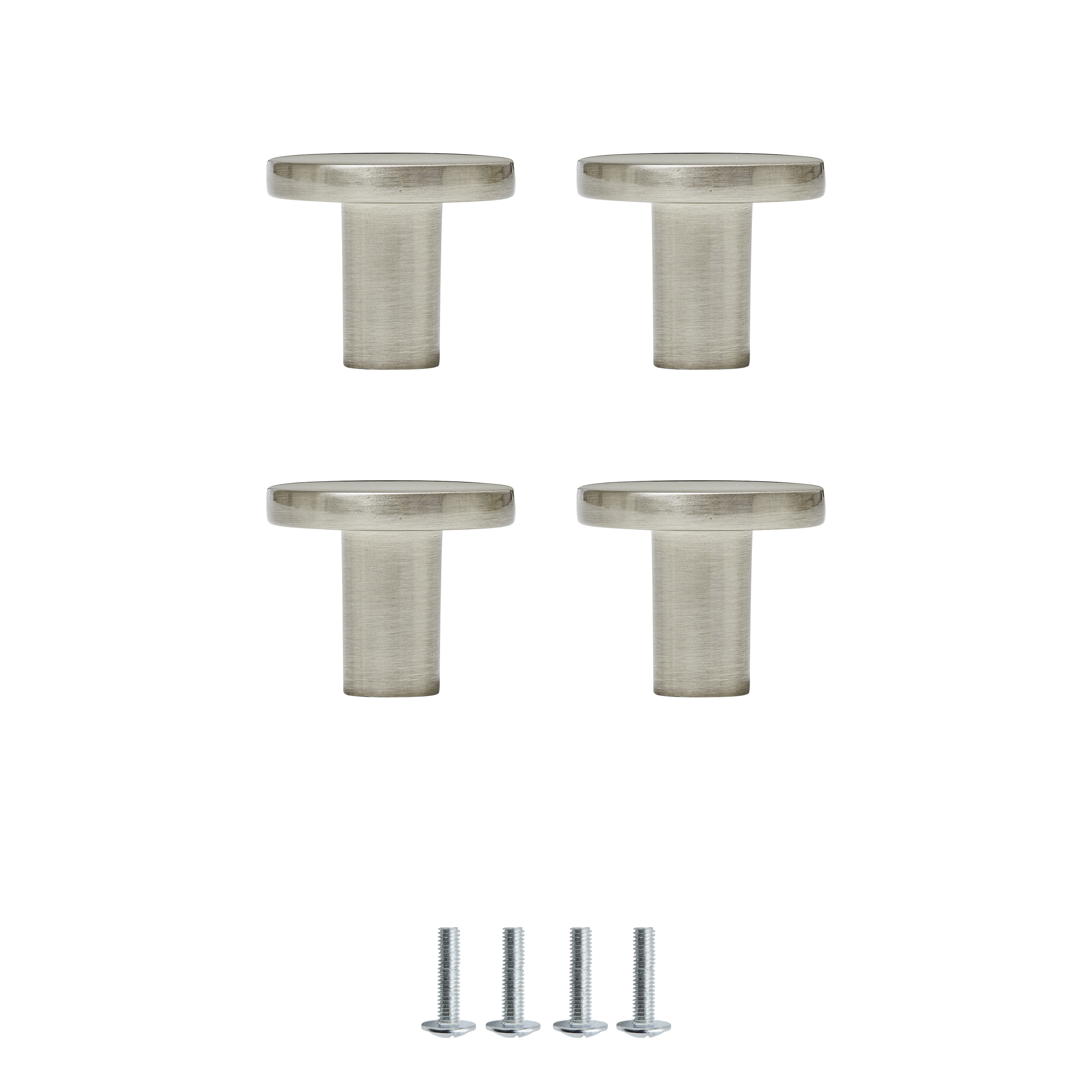 4 Puxadores para móvel alumínio escovado prateado 25 mm Inspire Benny - 4