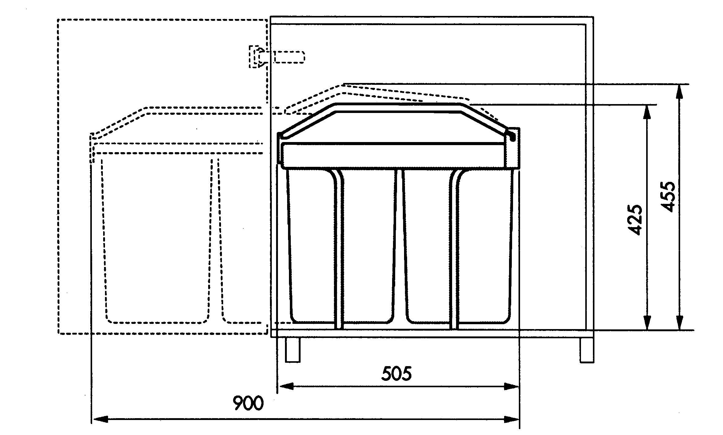 Balde de lixo extraível 15+15L Hailo - 8