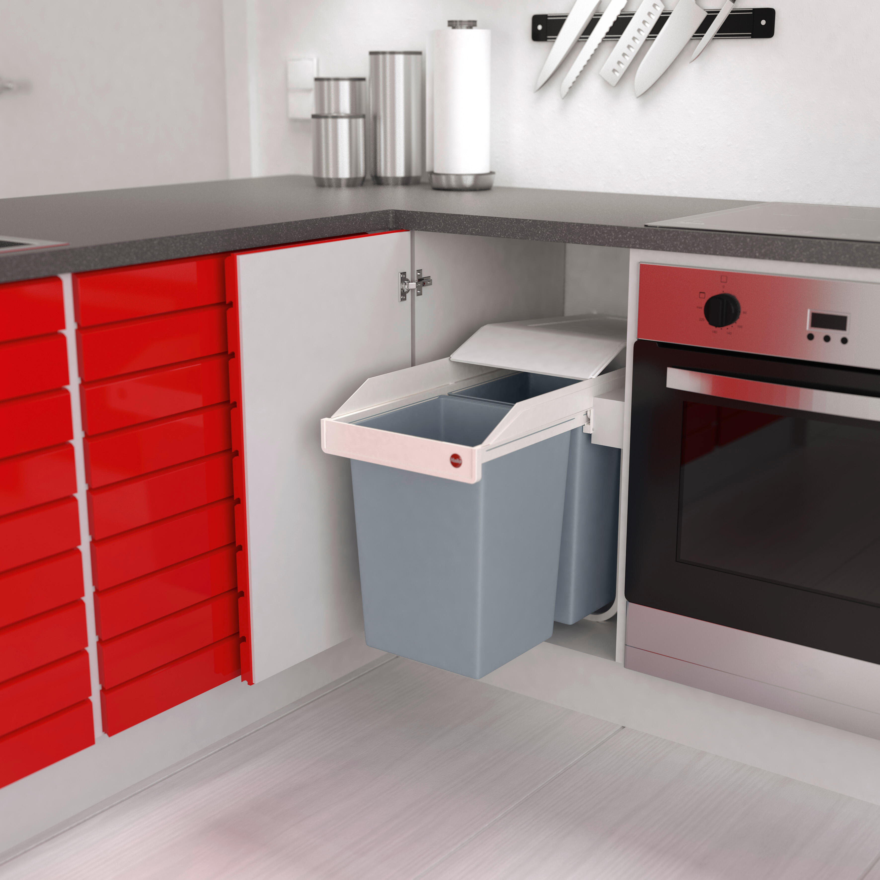 Balde de lixo extraível 15+15L Hailo - 18