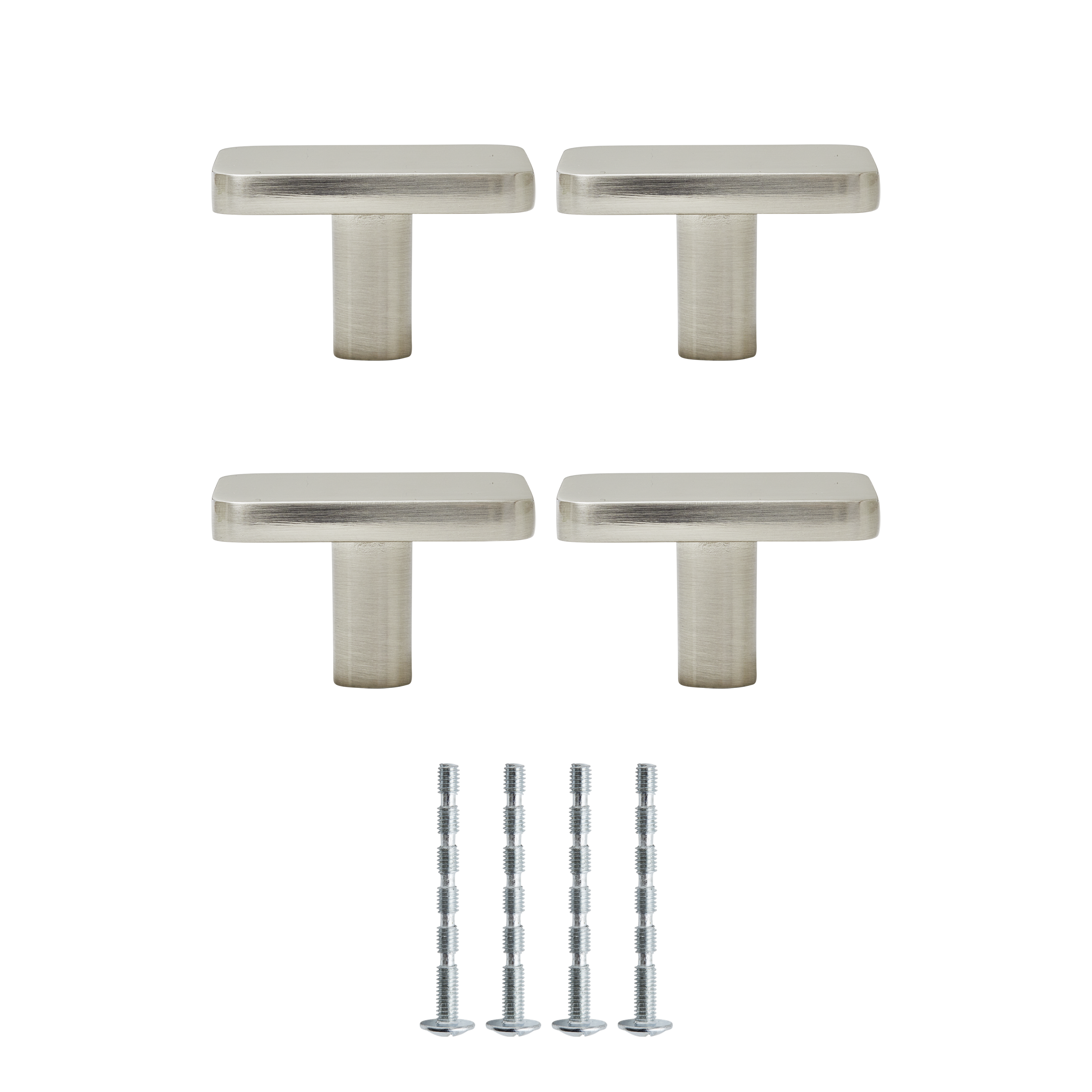 4 Puxadores para móvel alumínio escovado prateado 40 mm Inspire Keo - 6