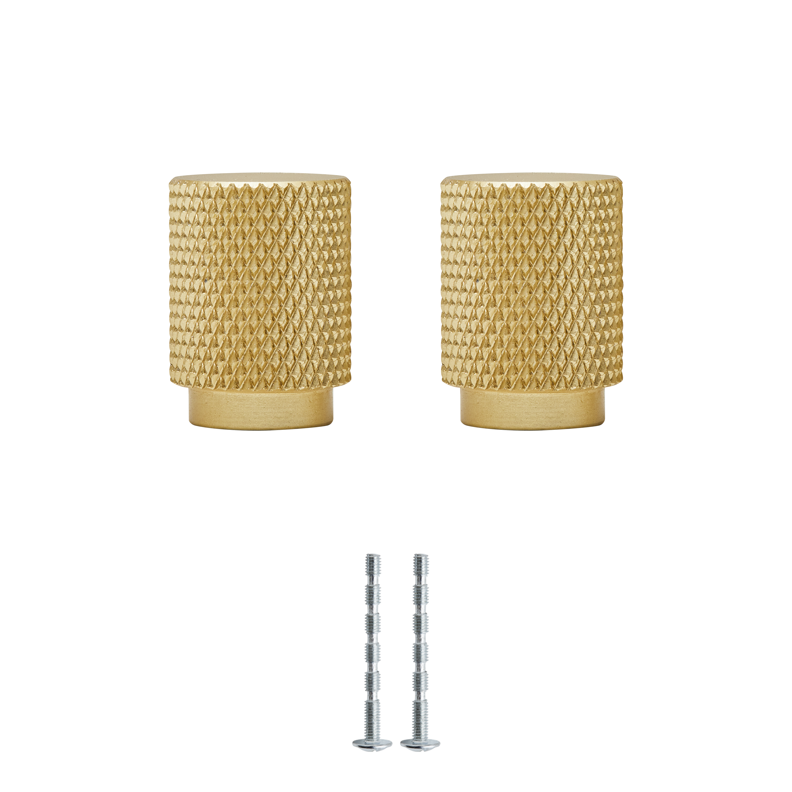 2 Puxadores para móvel alumínio escovado com textura dourado 18 mm Inspire Axel - 2