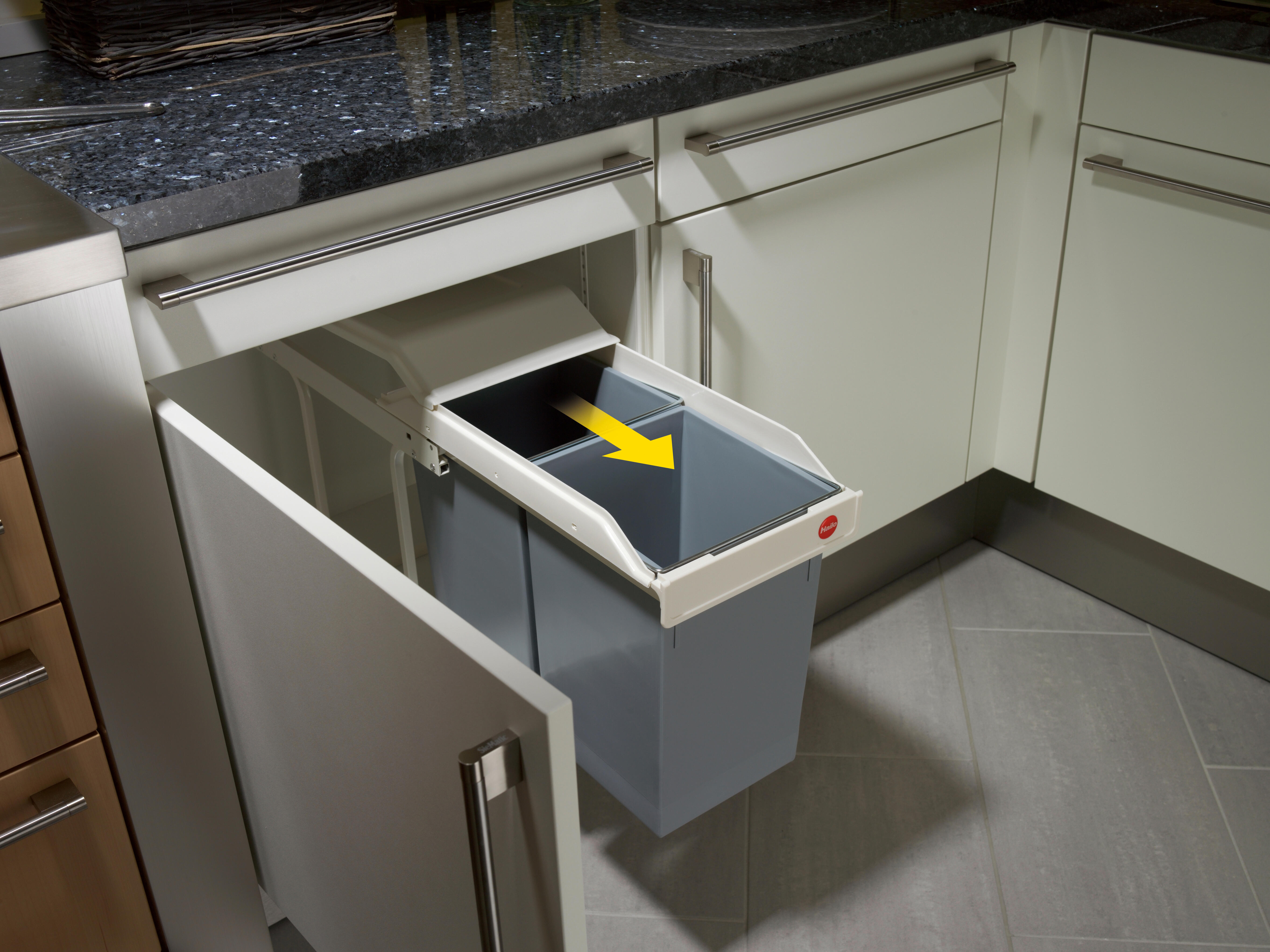 Balde de lixo extraível 15+15L Hailo - 7