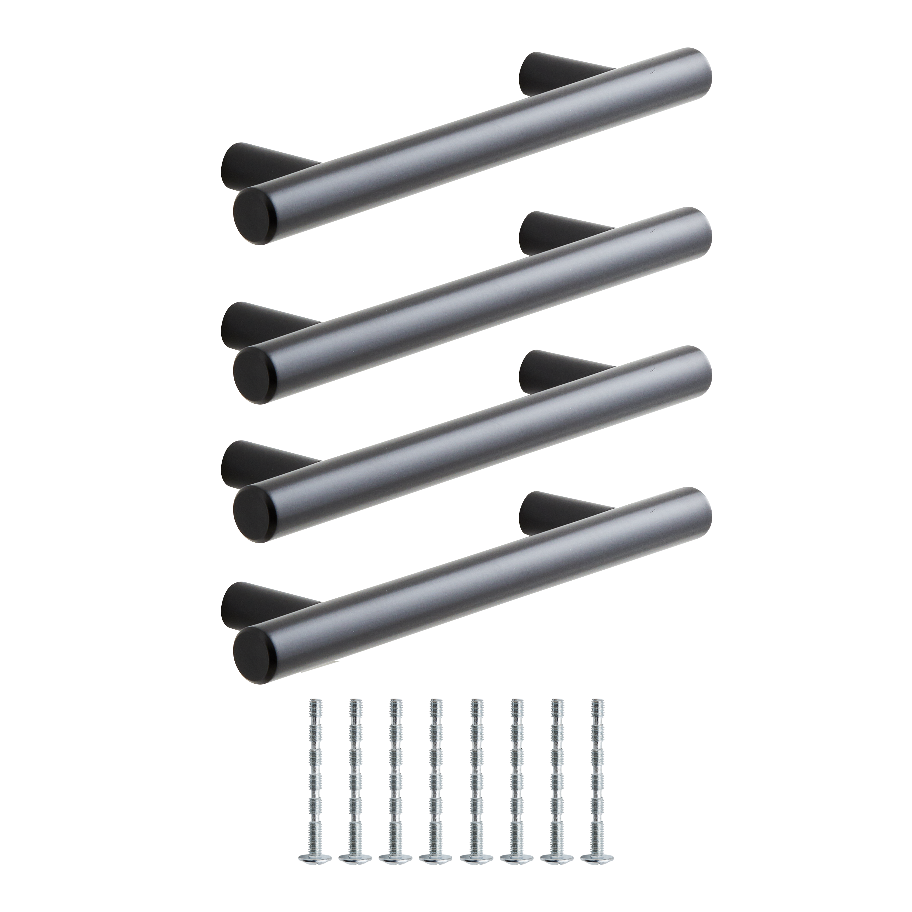 4 tirador mueble inspire negro distancia entre eje 96 mm