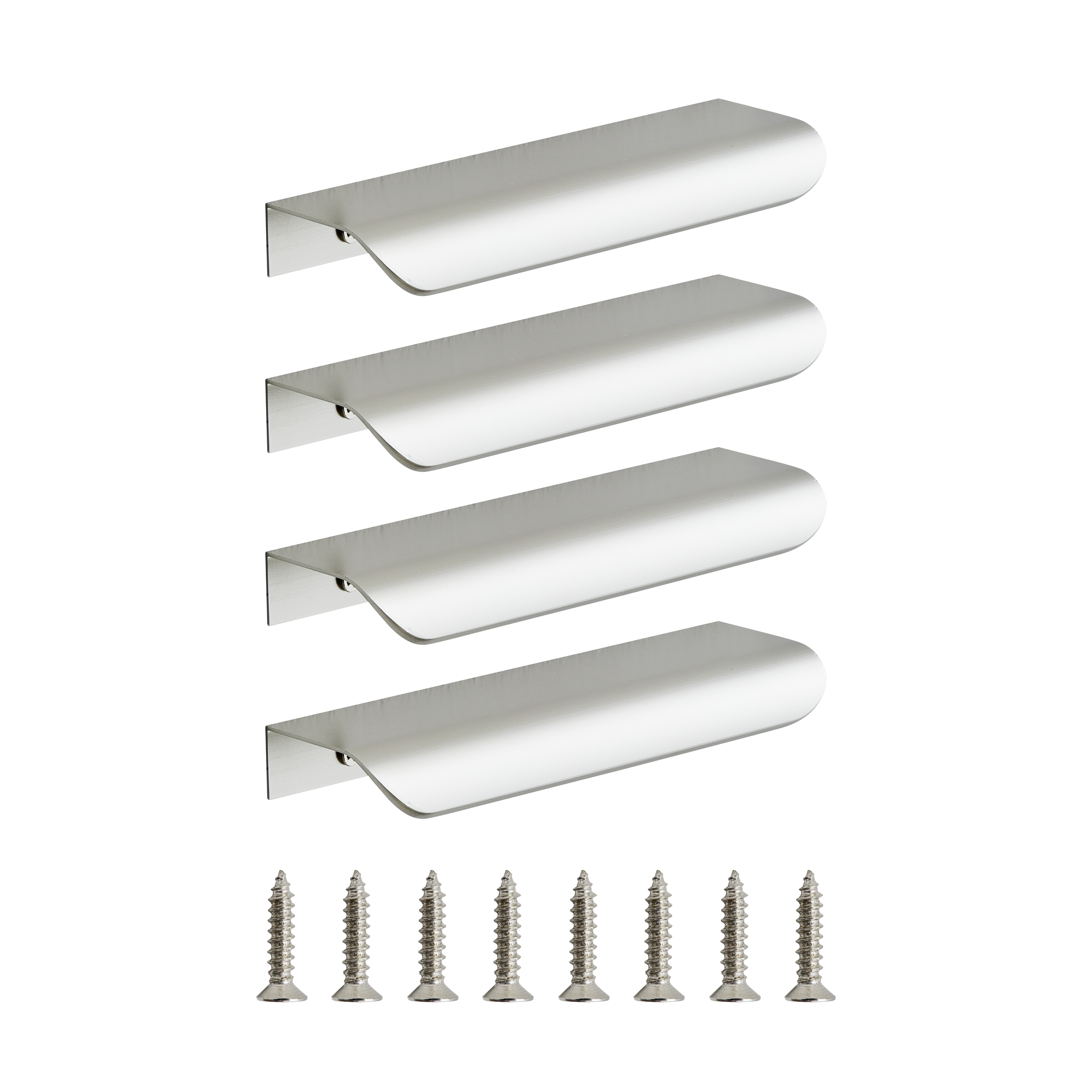 4 Puxadores para móvel asa alumínio escovado prateado 96 mm Inspire Oslo - 5