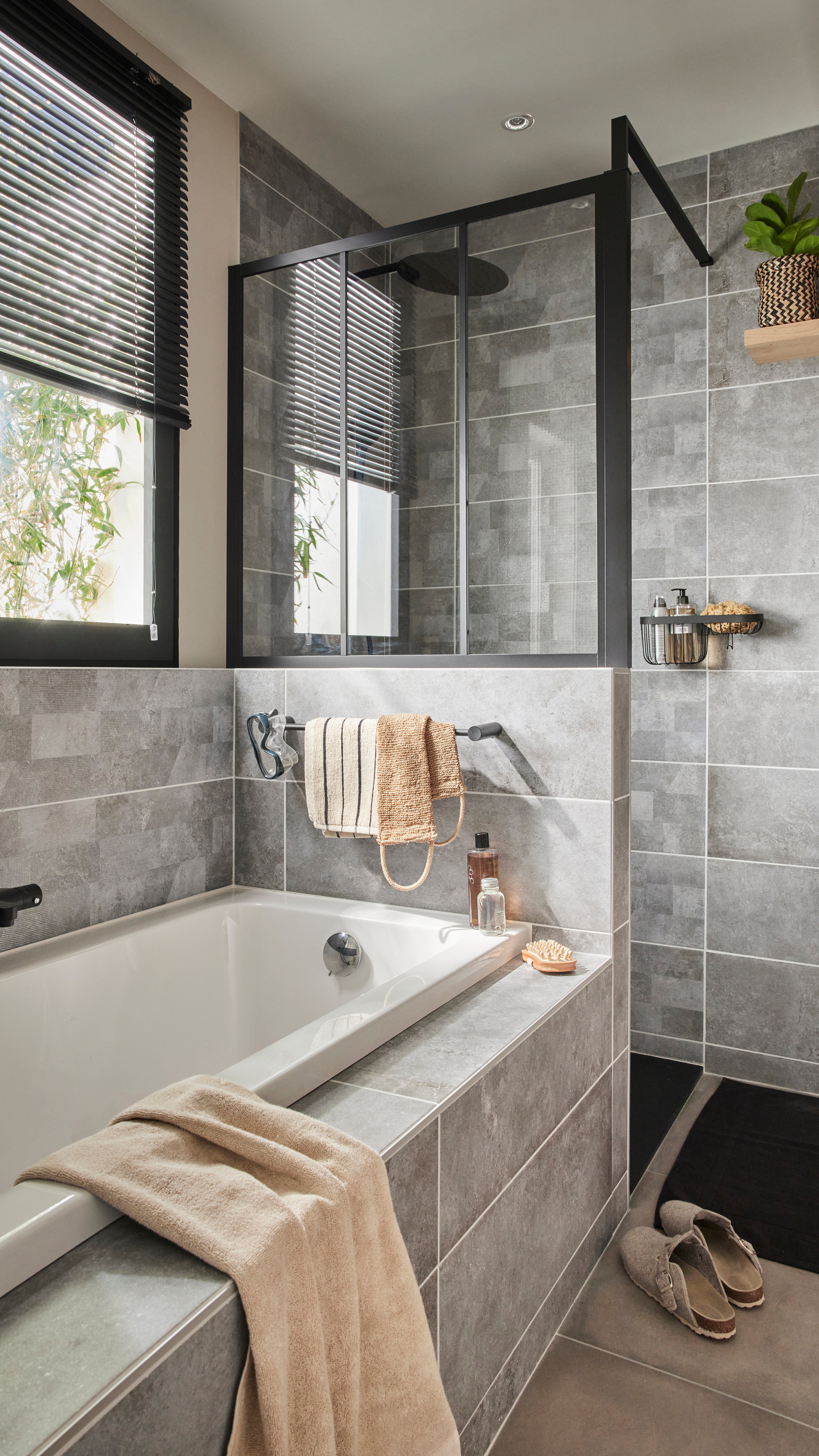 Pare-muret industriel transparent noir, H.100 x l.100 cm Artelo - 4