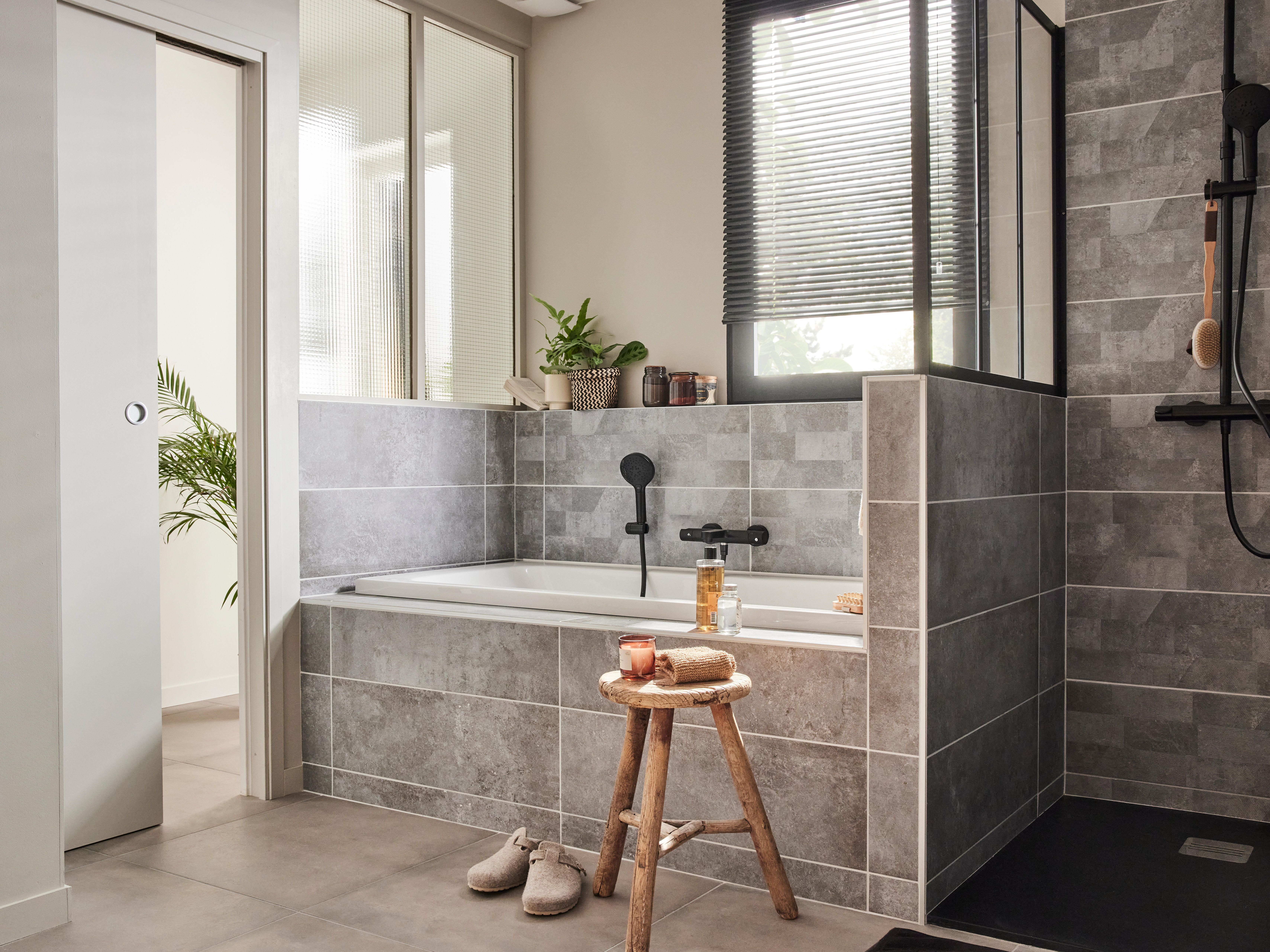 Alcachofa de ducha + flexo + soporte SENSEA Bora negro con 3 funciones - 4