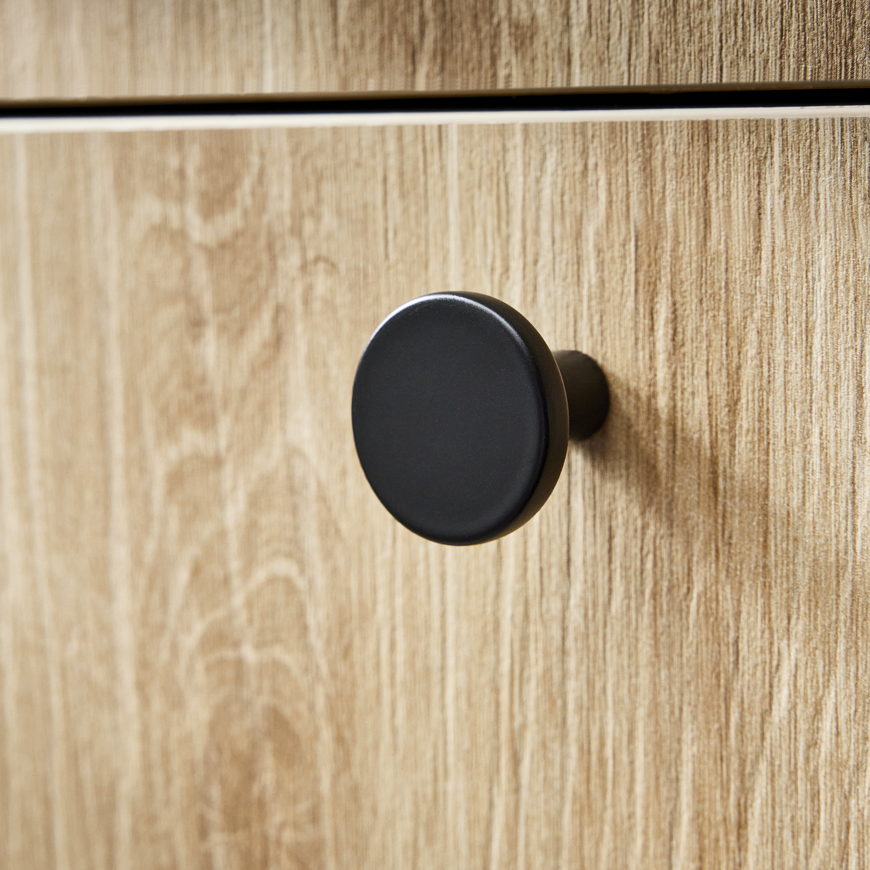 4 Puxadores para móvel alumínio preto 25 mm Inspire Benny - 4