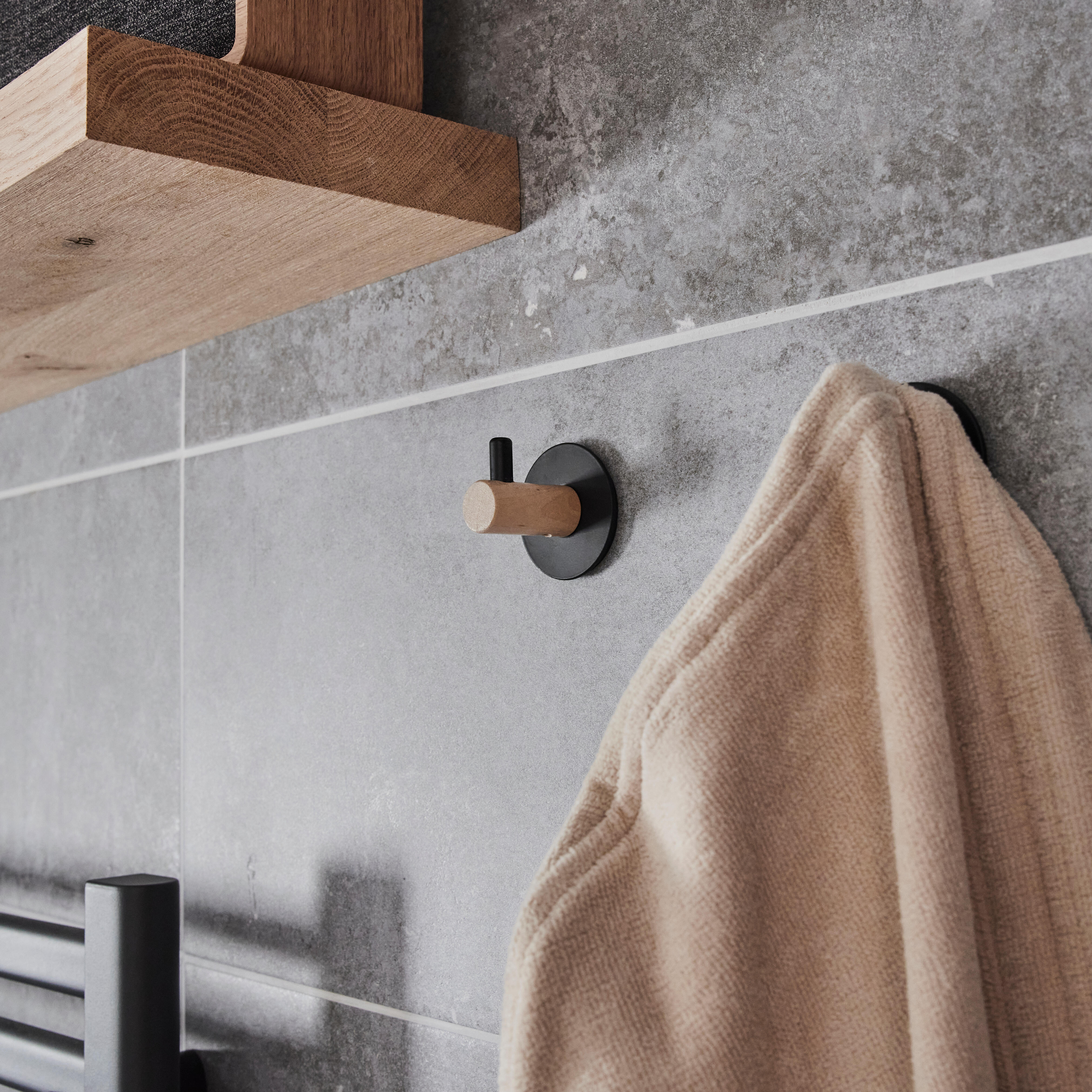 Patère à visser noir Scandi SENSEA - 6