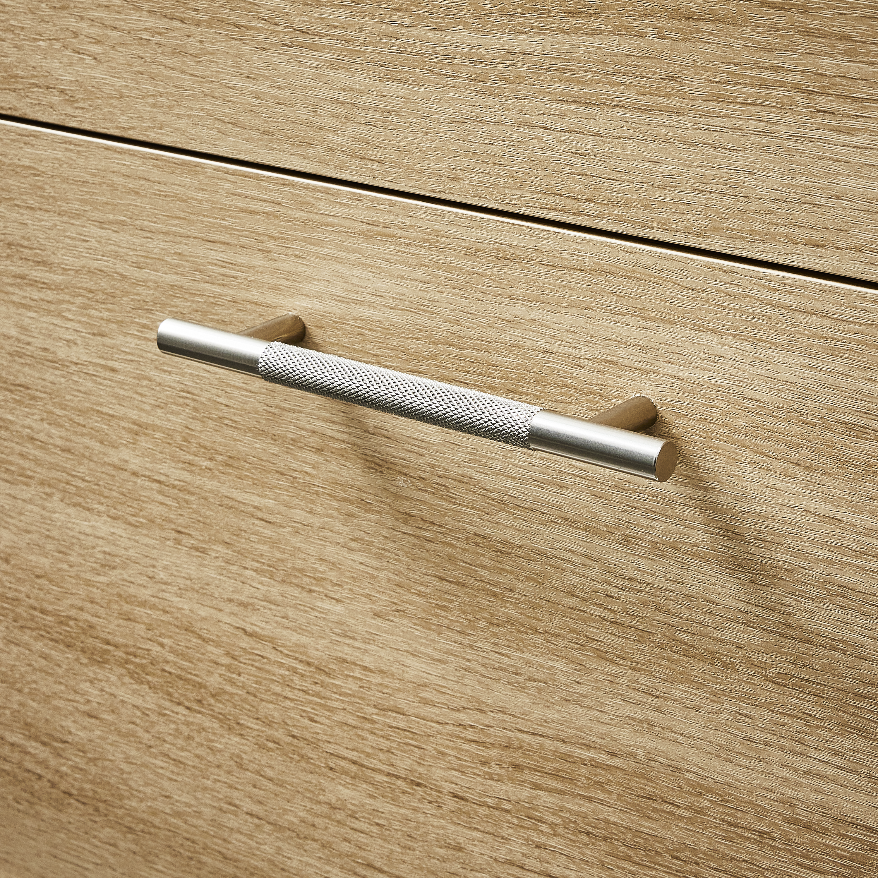 Lot de 2 poignées de meuble INSPIRE Axel, argenté, Aluminium, entraxe 128 mm - 4