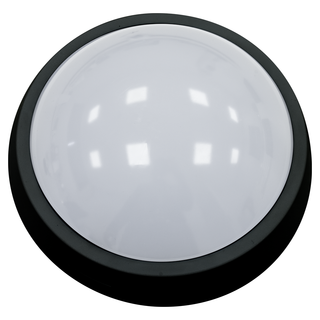 Aplique exterior led circular negro 6w blanco neutro