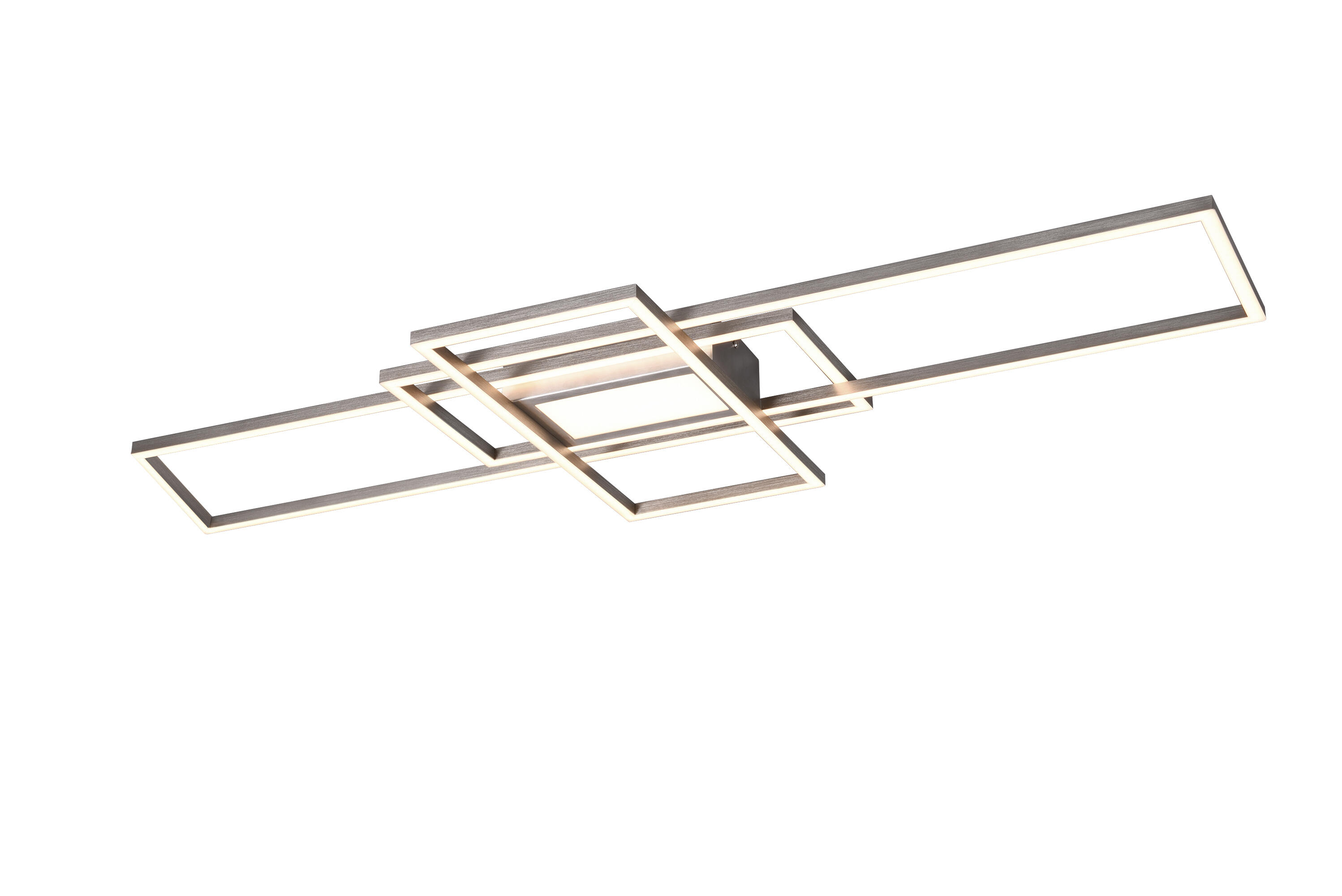 Plafón led 6500 lm,níquel,intensidad y tono de luz regulable,mando,105x6,5x42cm