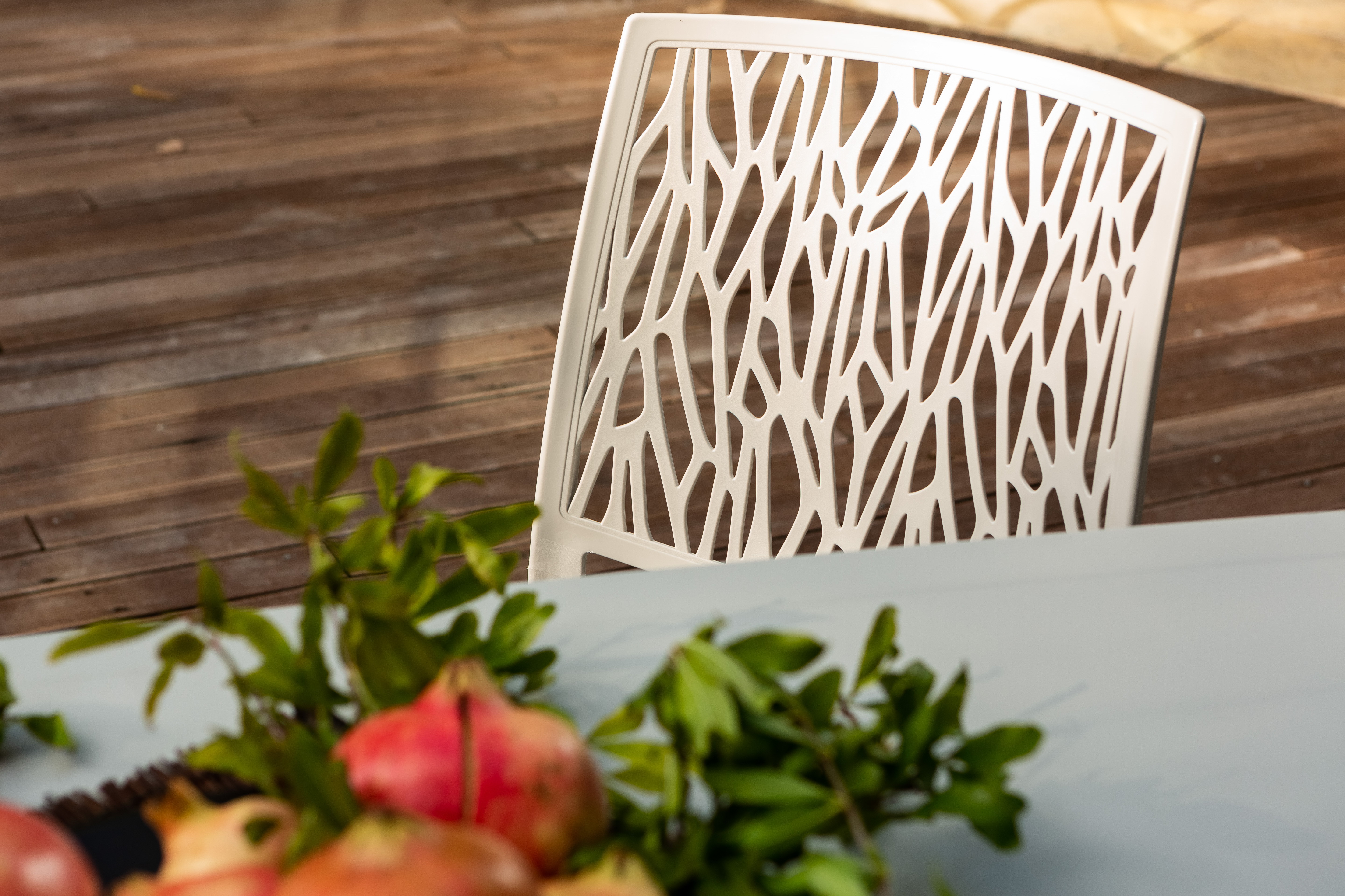 Set da 6 sedie da giardino in polipropilene bianco London Twist NEW GARDEN - 4