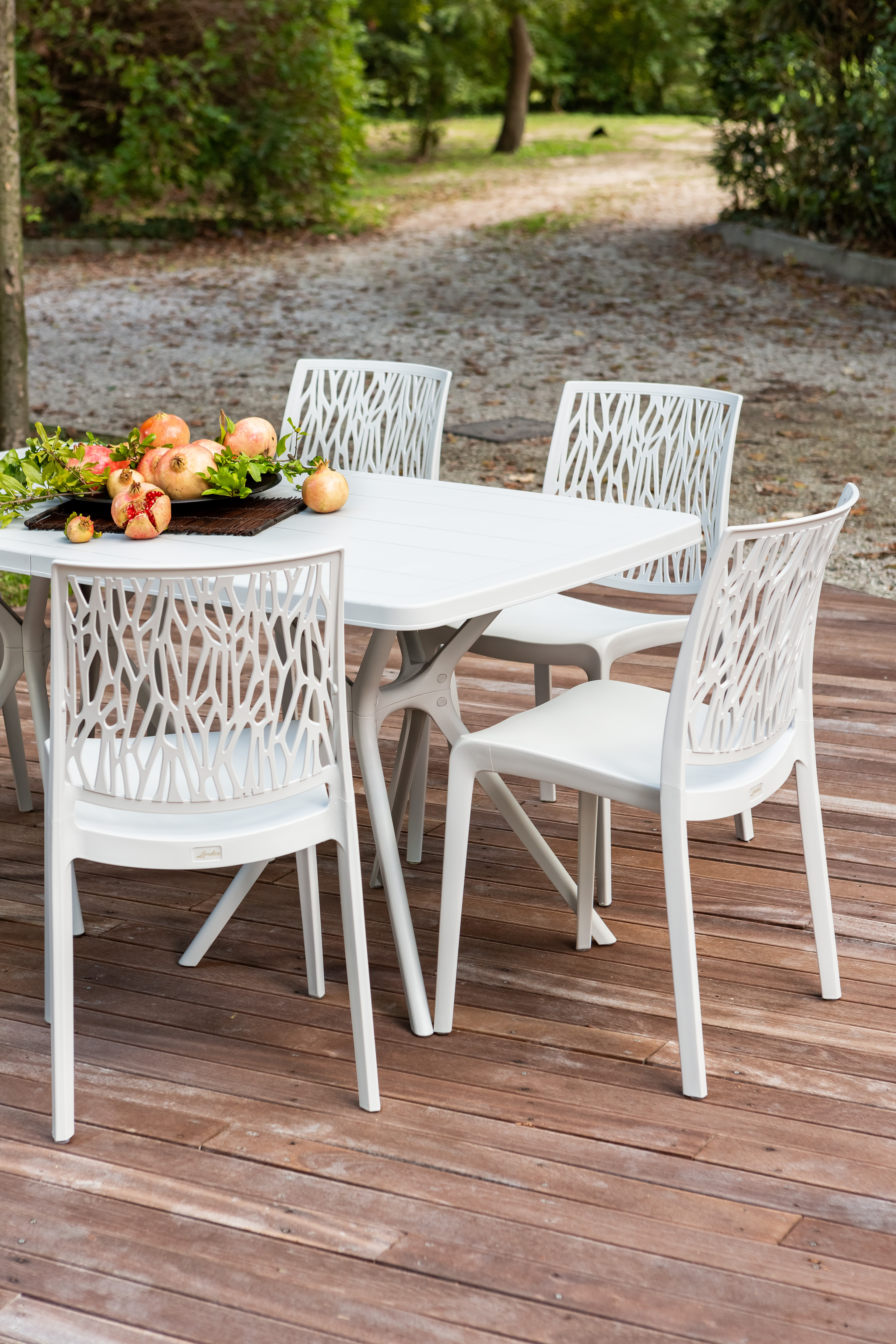 Set da 6 sedie da giardino in polipropilene bianco London Twist NEW GARDEN - 3