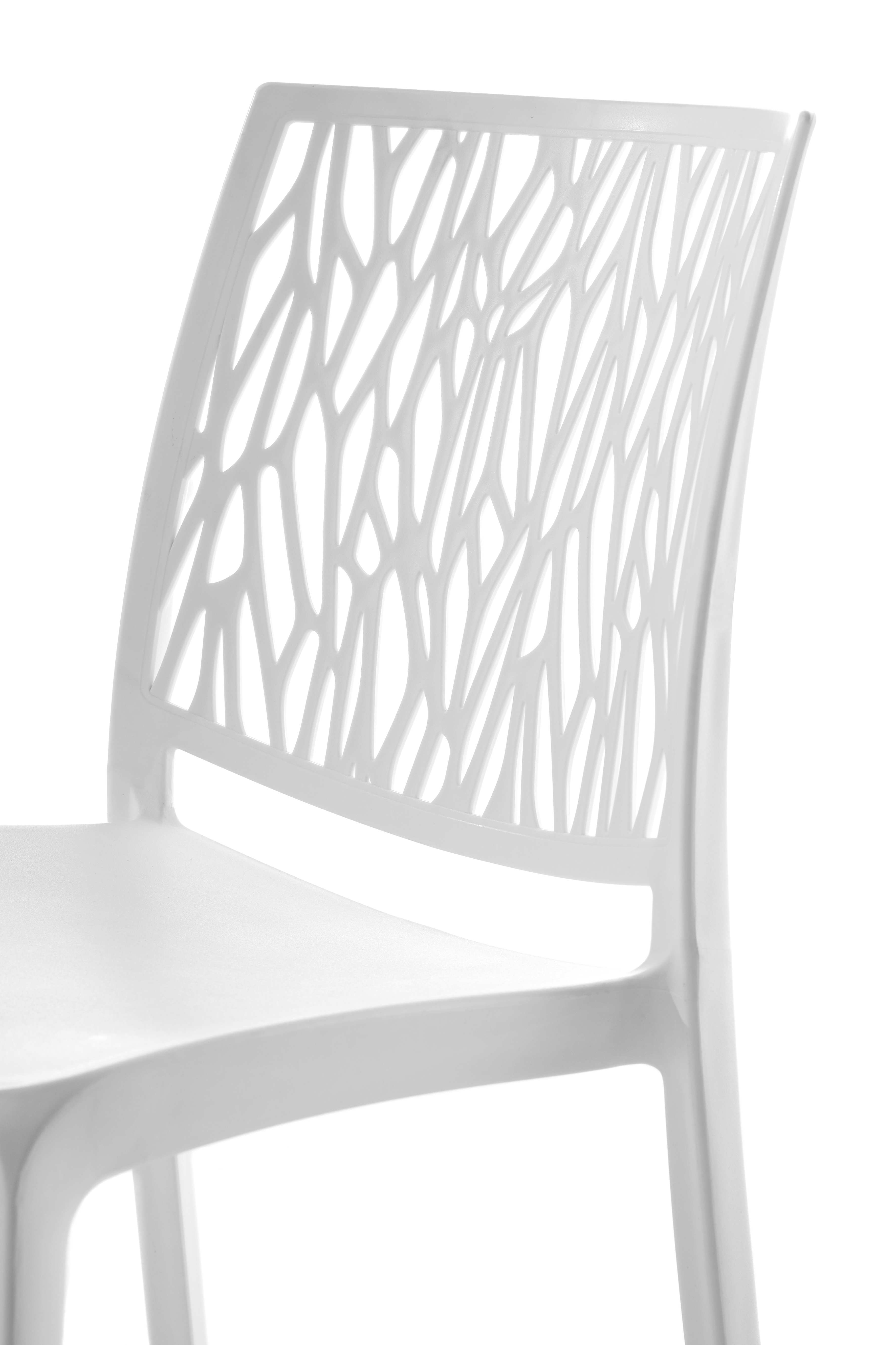 Set da 6 sedie da giardino in polipropilene bianco London Twist NEW GARDEN - 6