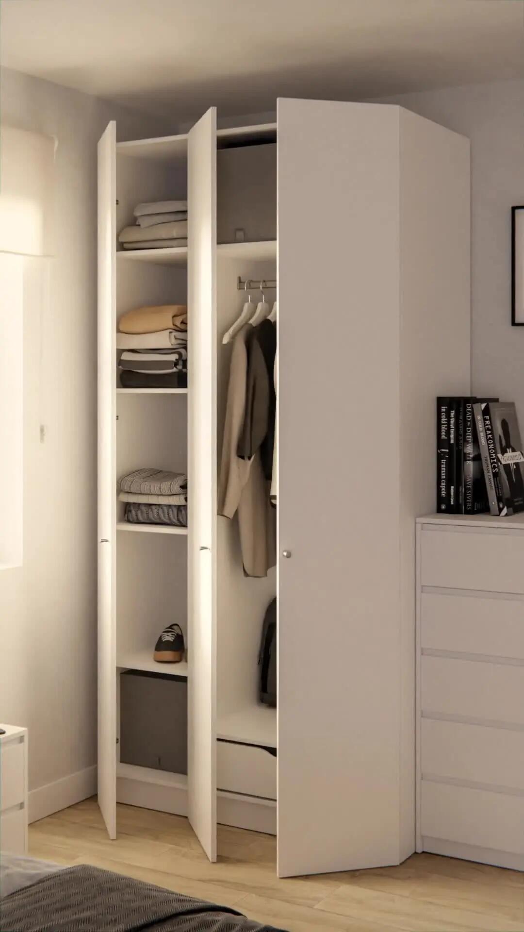 Kit barra de ropero y soportes 78 cm - 4