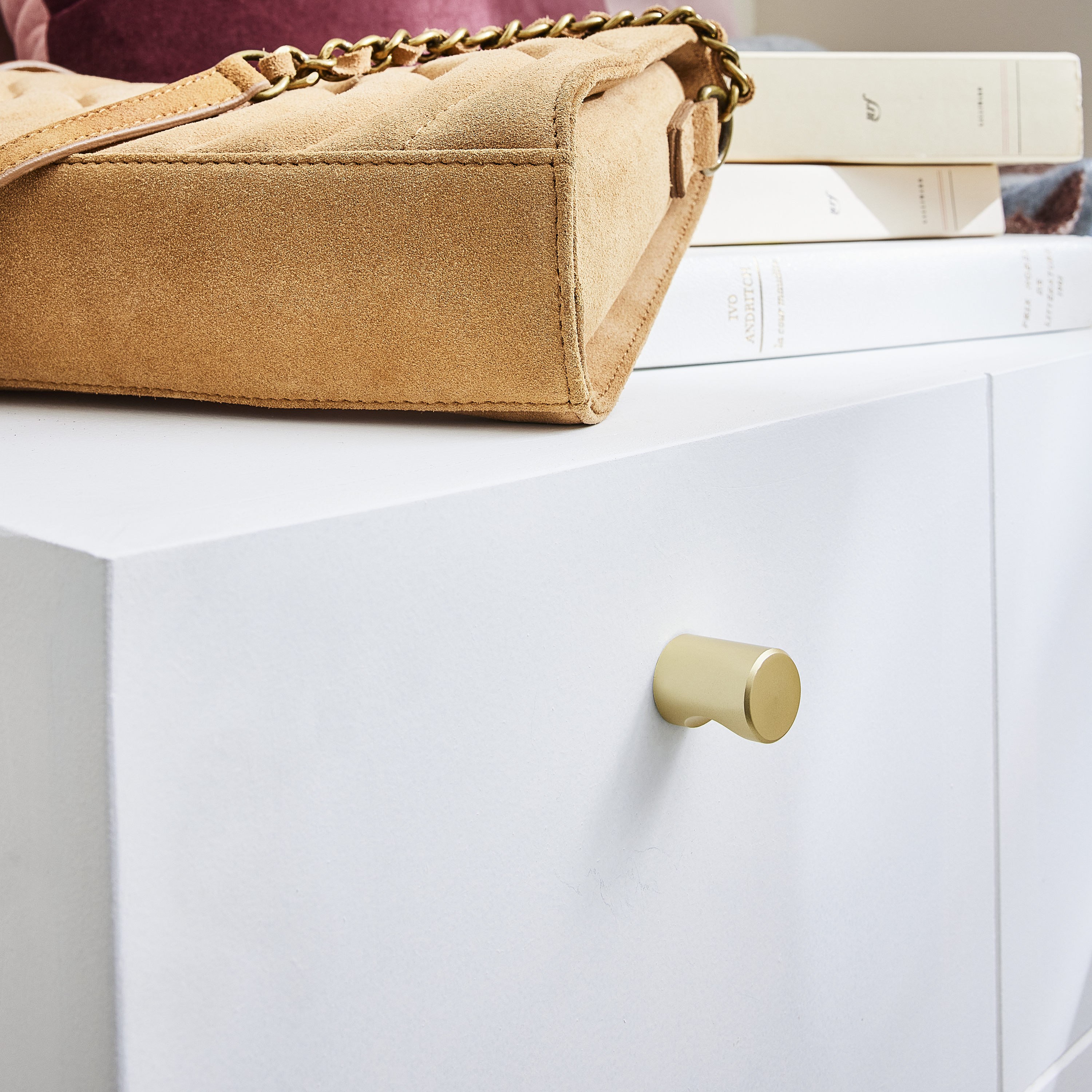 Puxador para móvel alumínio escovado dourado 19,5 mm Inspire Omna - 4