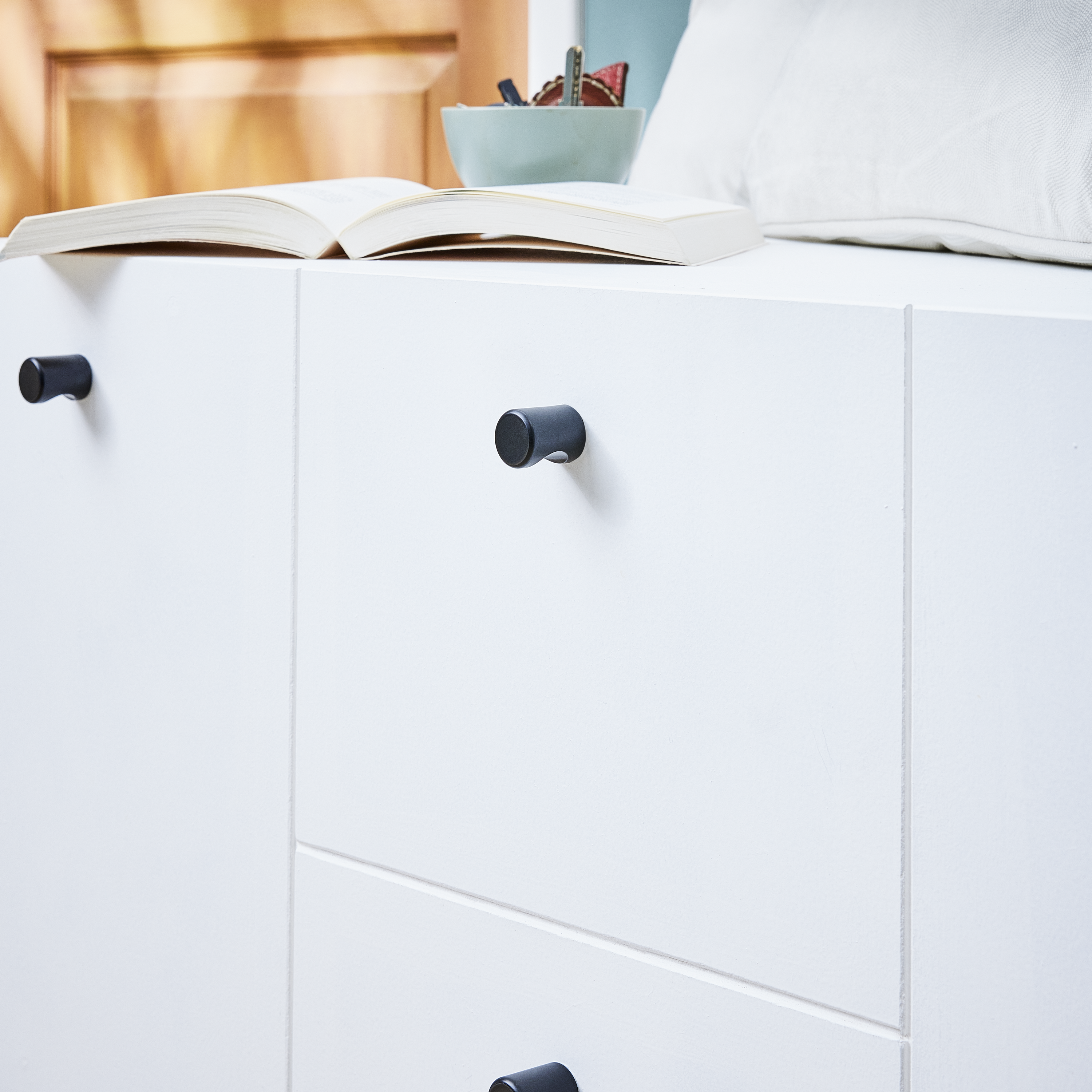 4 Puxadores para móvel alumínio preto 19,5 mm Inspire Omna - 6