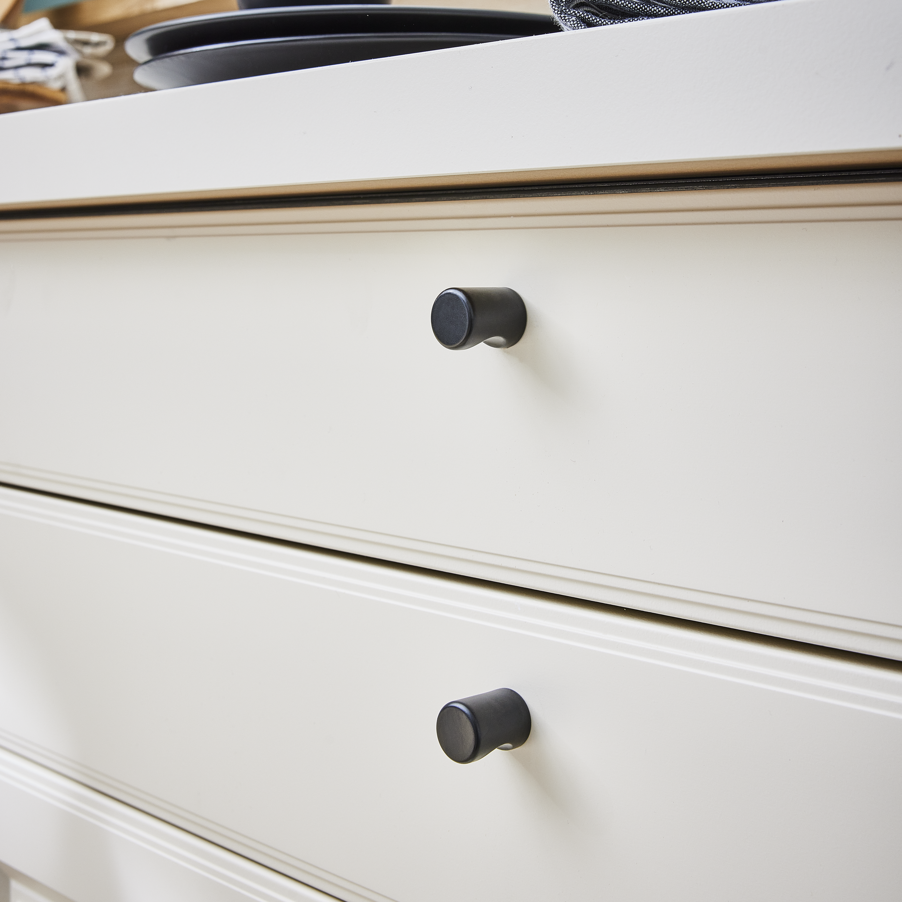 4 Puxadores para móvel alumínio preto 19,5 mm Inspire Omna - 4