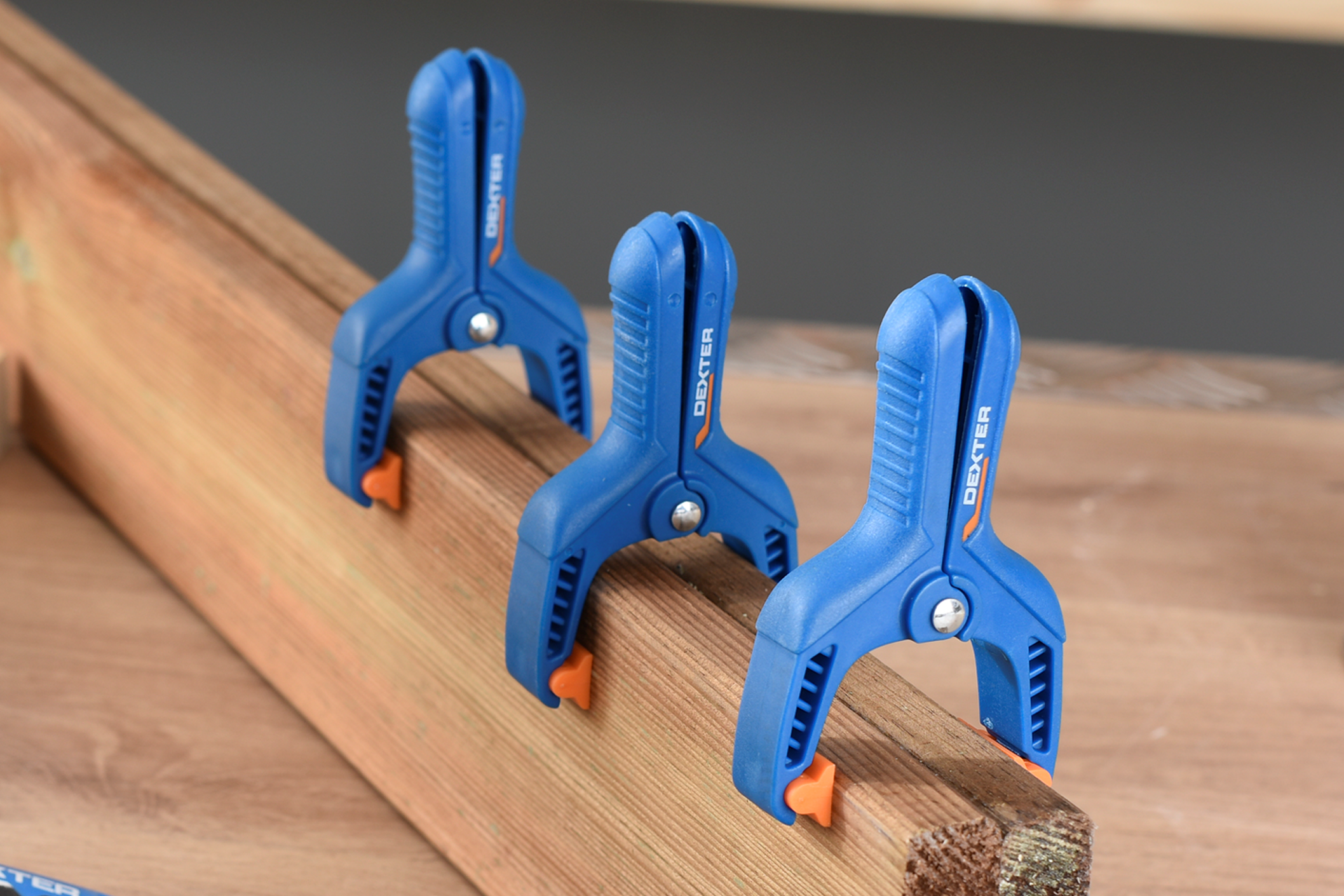 Lot de 4 pinces à ressort DEXTER, capacité de serrage maximum de 35 mm - 2