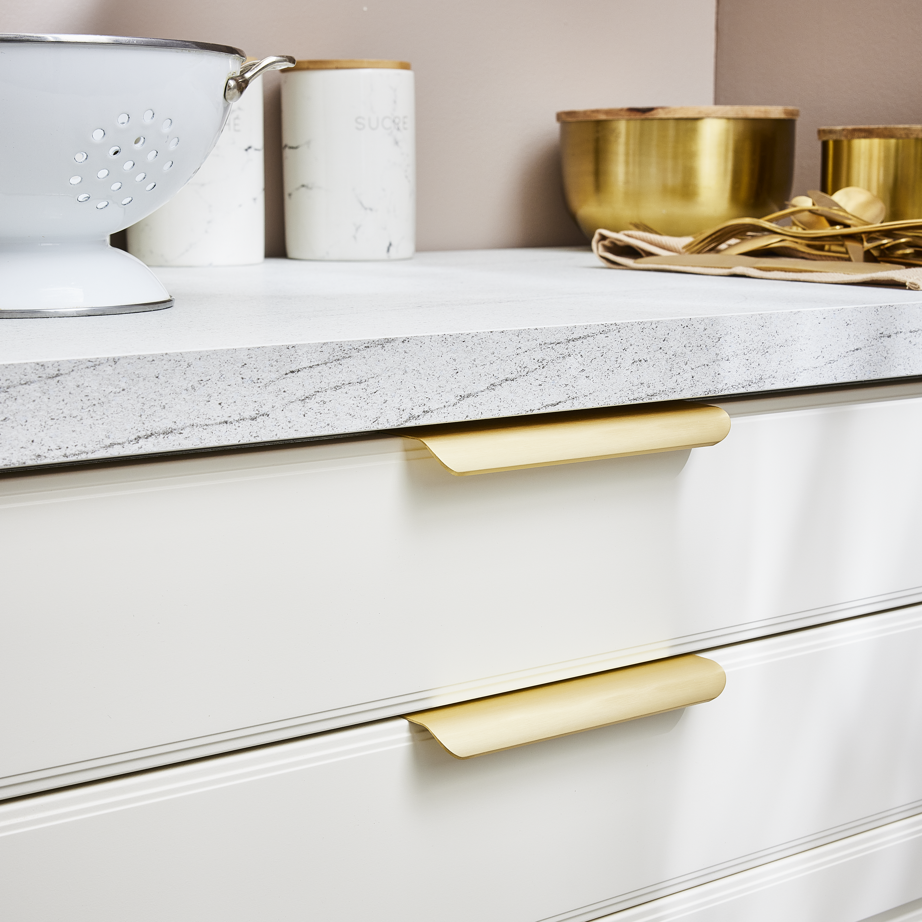 Puxador para móvel asa alumínio escovado dourado 128 mm Inspire Oslo - 3