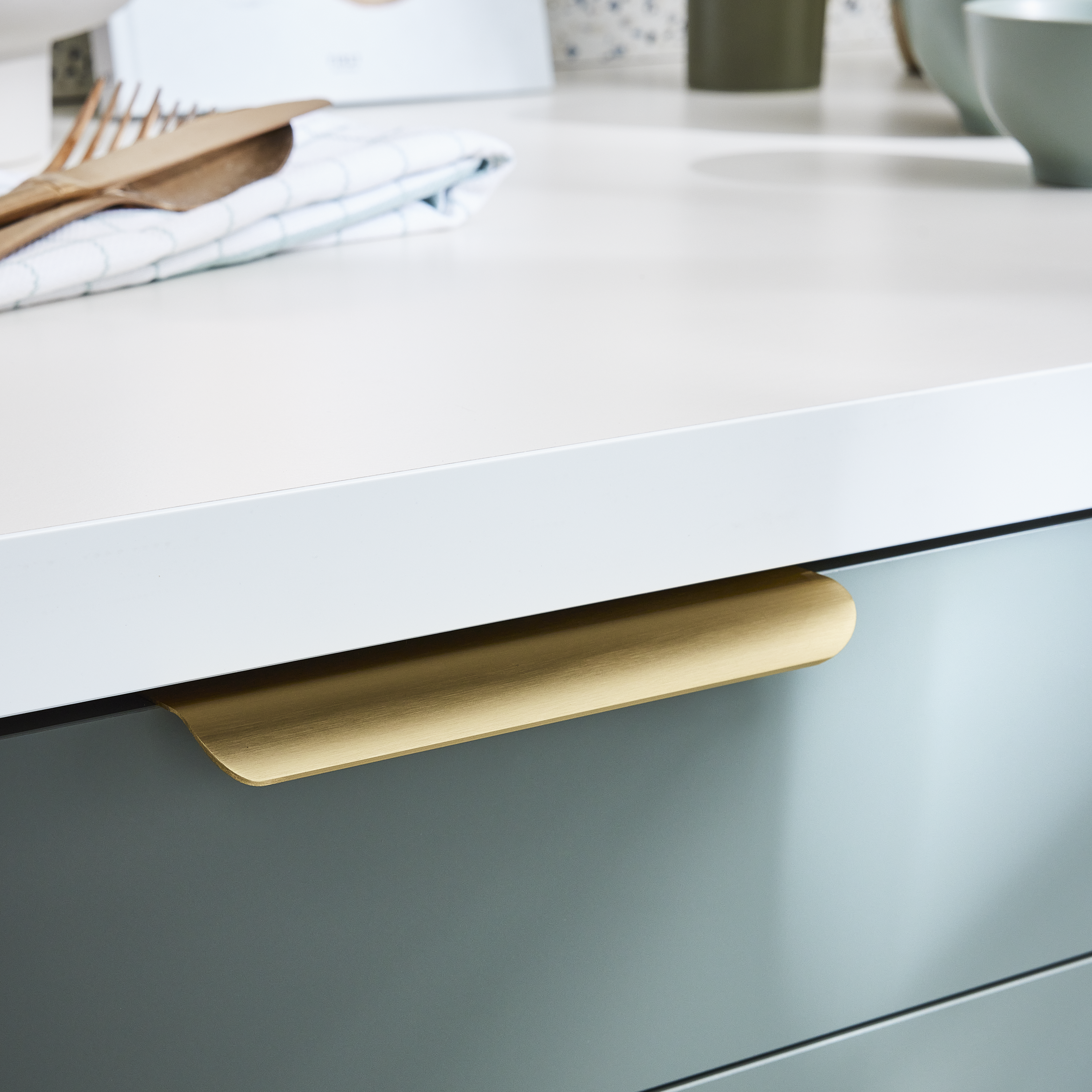 Puxador para móvel asa alumínio escovado dourado 128 mm Inspire Oslo - 4