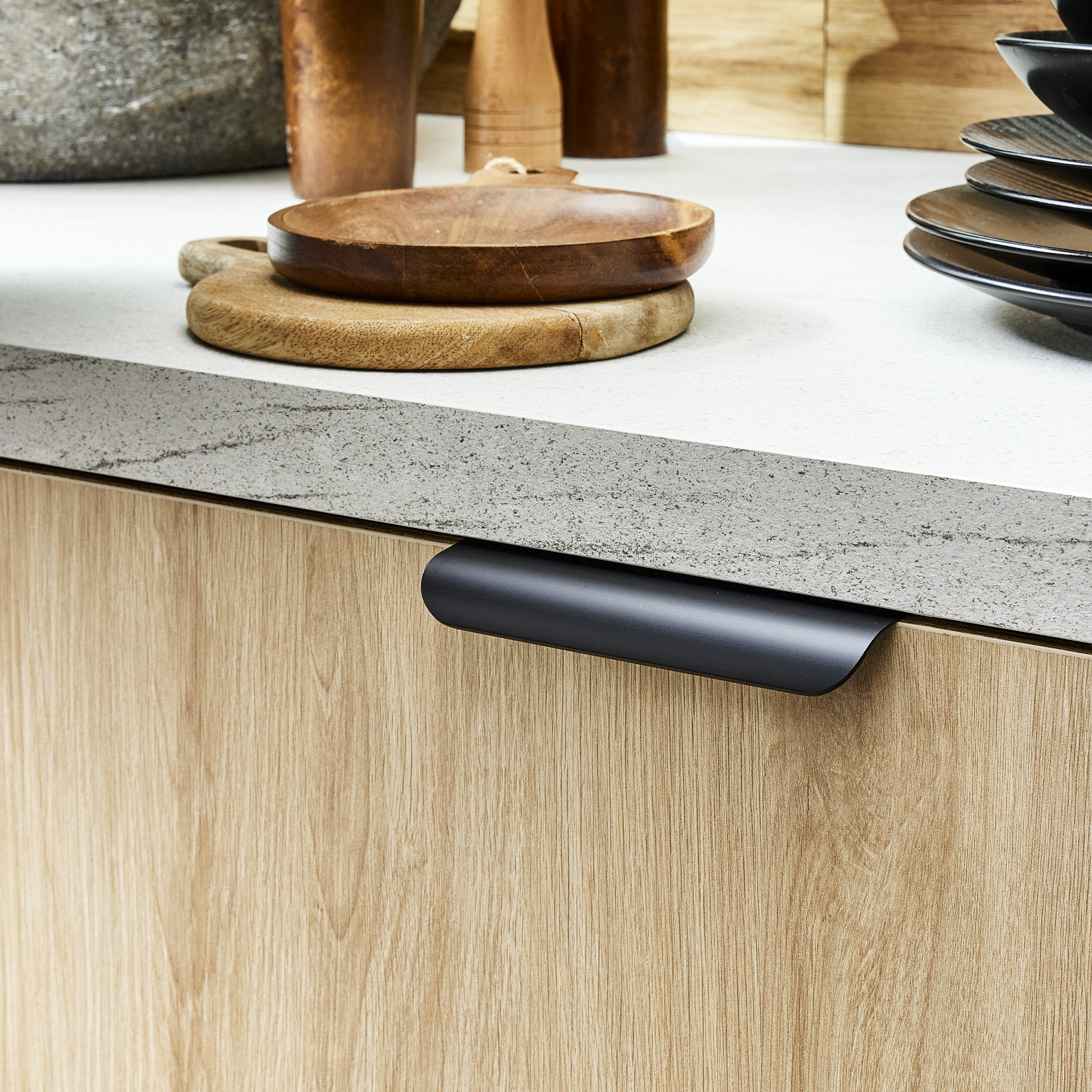 Puxador para móvel asa alumínio preto 96 mm Inspire Oslo - 2