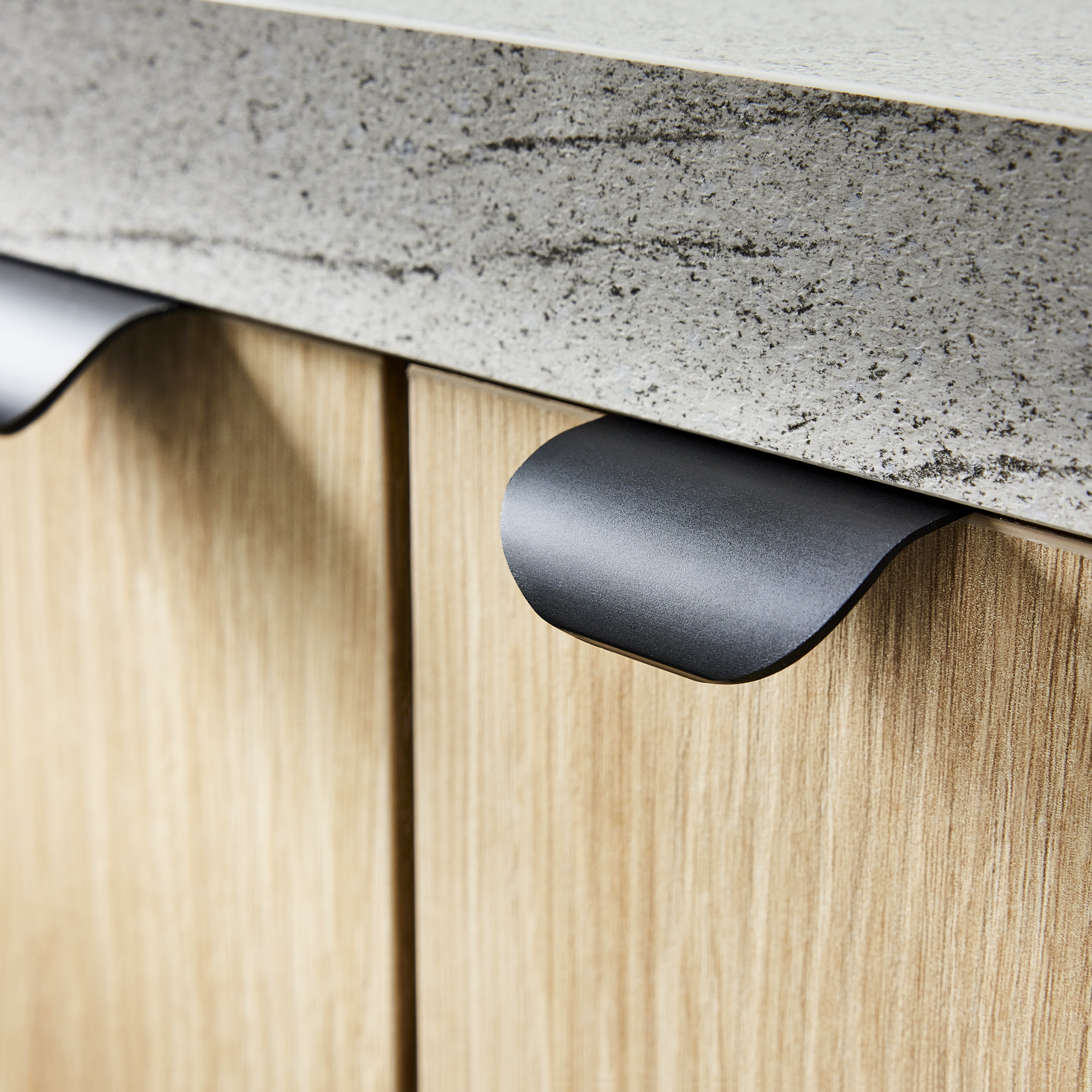 Lot de 2 poignées INSPIRE pour meubles Evo'M Oslo Noires mat 45mm - 2