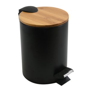 Poubelle de salle de bains 3 l noir ADONIS