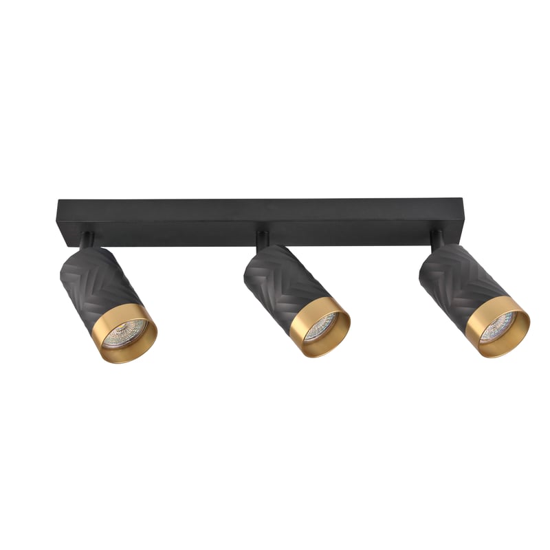 Listwa reflektorowa Arras czarno-złota 3 x GU10 Goldlux