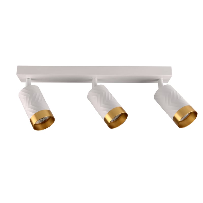 Listwa reflektorowa Arras biało-złota 3 x GU10 Goldlux