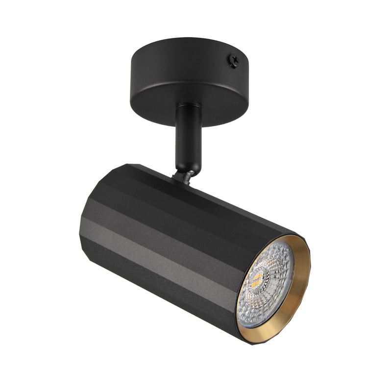 Reflektor Nicea czarno-złoty GU10 Goldlux
