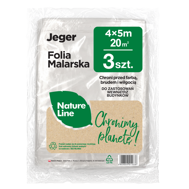 Folia malarska 5 x 4 m 3 szt. Jeger