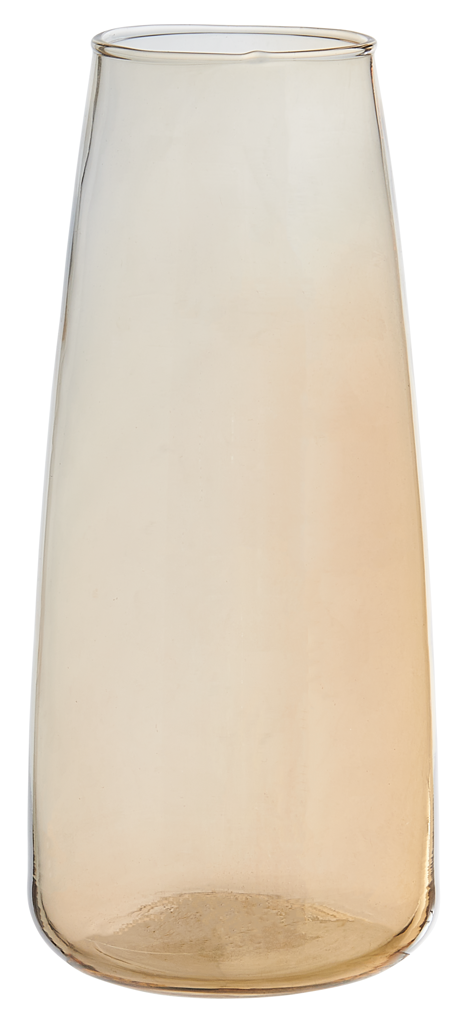 Wazon szklany dymiony wys. 22 cm złoty