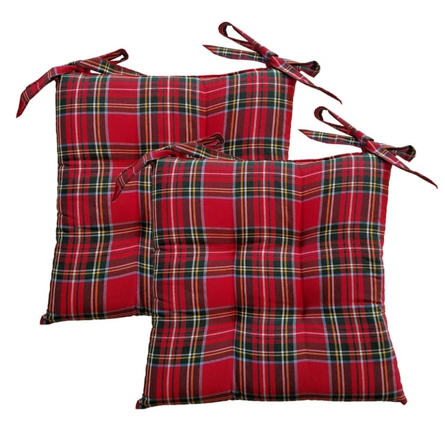 Leroymerlin Set 2 cuscini per sedia in poliestere rosso 40 x 40 x Sp 4 cm