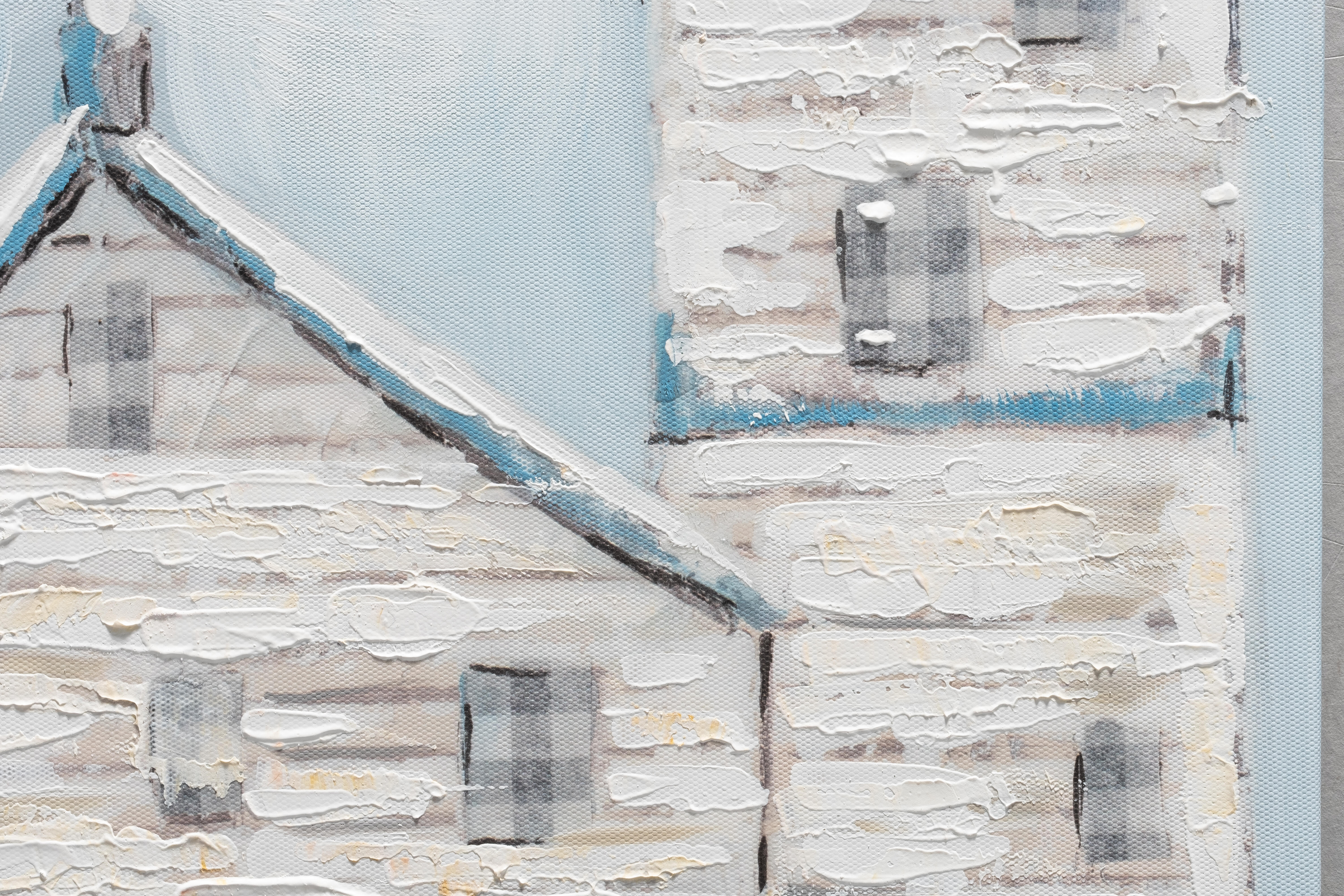Tela pintada 30 x 90 cm CASA farol - 4
