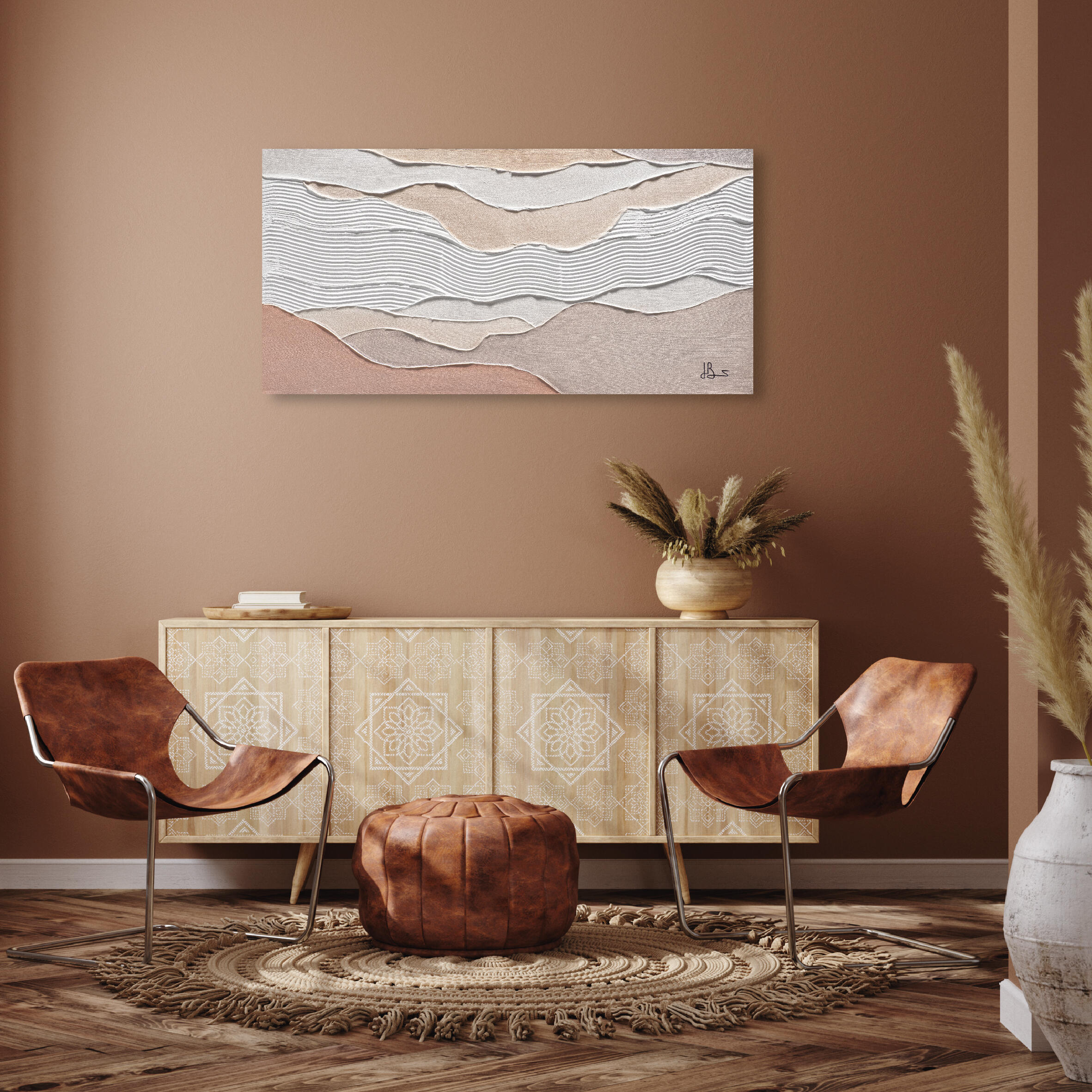 Tela pintada ABSTRATA 60 x 120 cm - 3