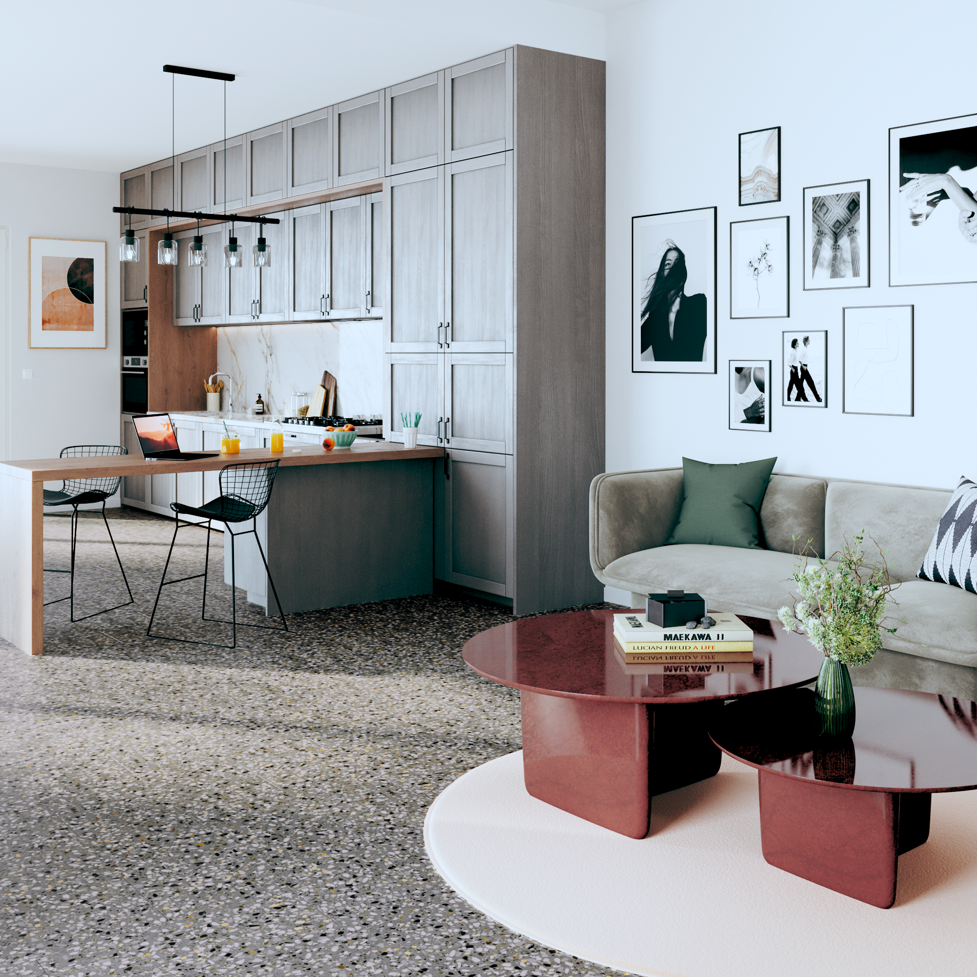 Pavimento vinílico PVC click flutuante Allora forte Artens 4 mm BL000 - 5