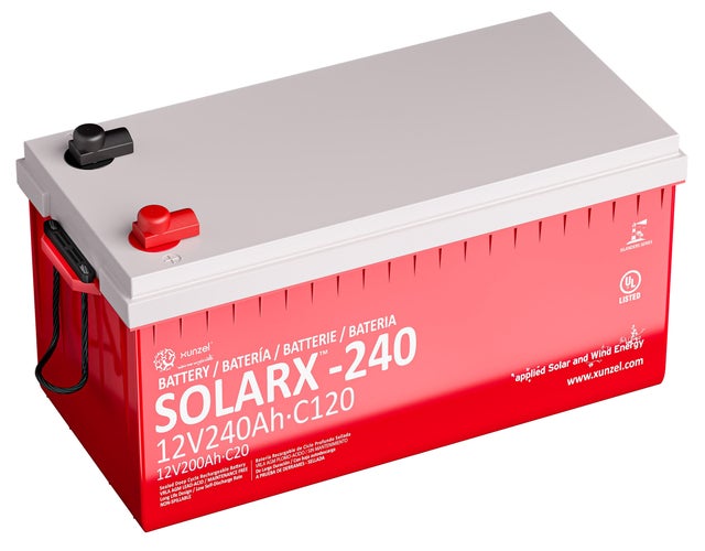 Bateria para acumulação de energia solar renovável de chumbo Xunzel 2.88 kw 12v