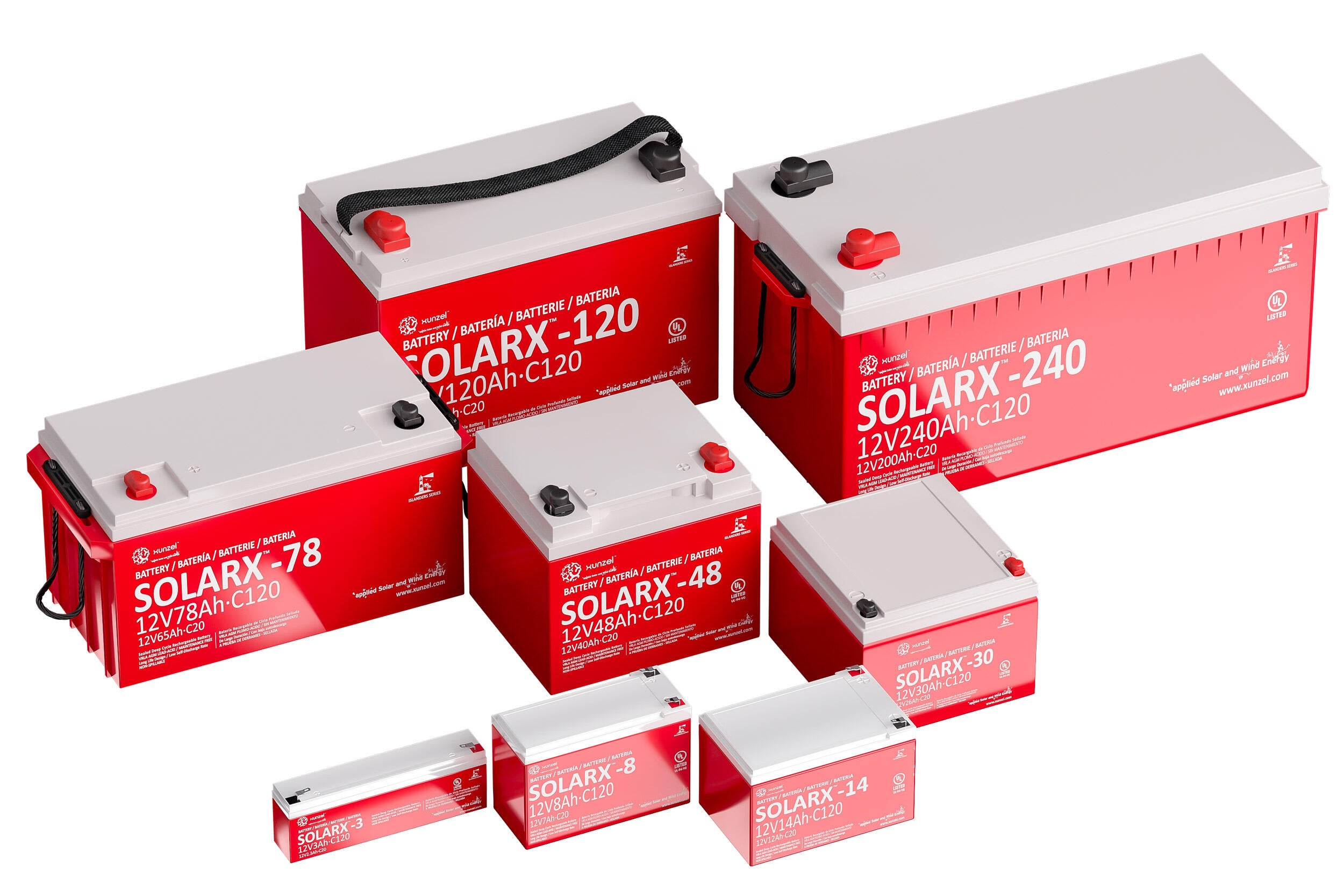Bateria Solar SOLARX-48 XUNZEL12V de longa duração selada e sem manutenção - 4