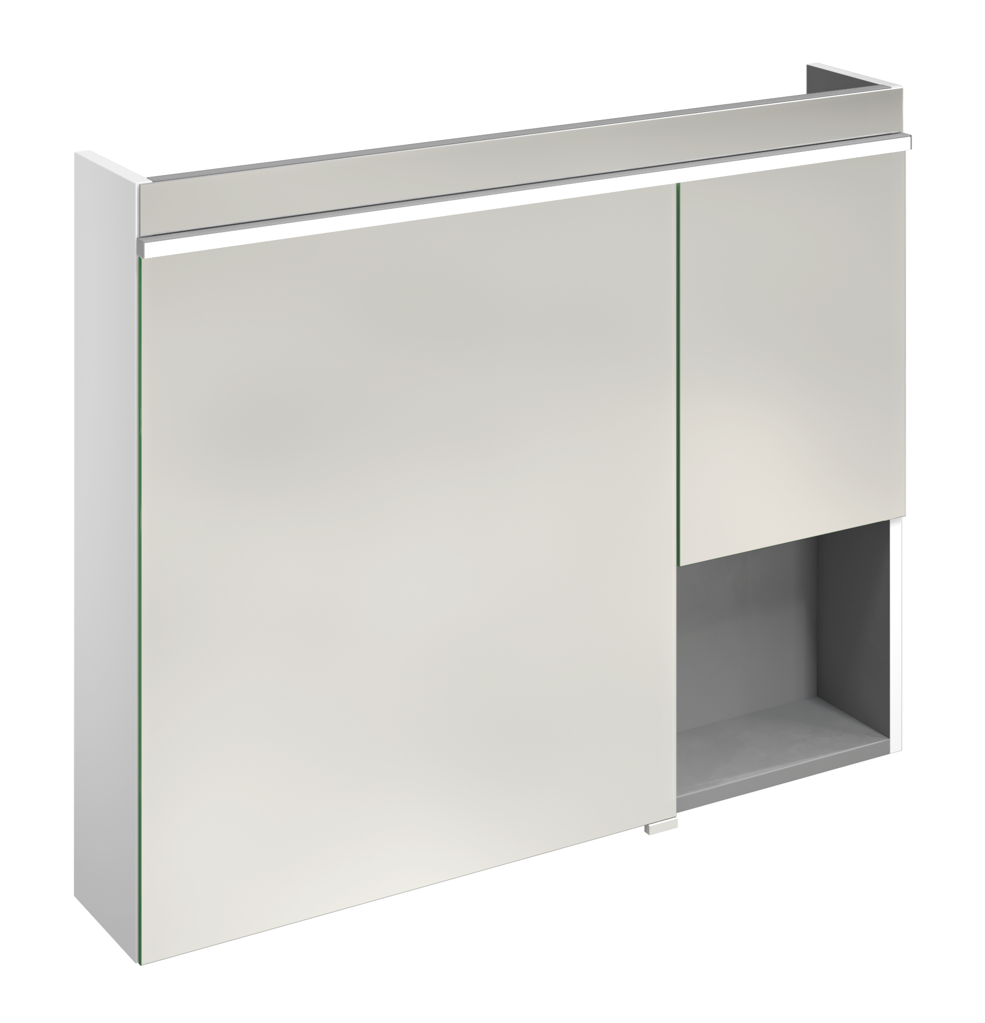 Armoire led Edony l. 90 cm H. 72.2 cm P. 16.5 cm, blanc Edony | Leroy ...