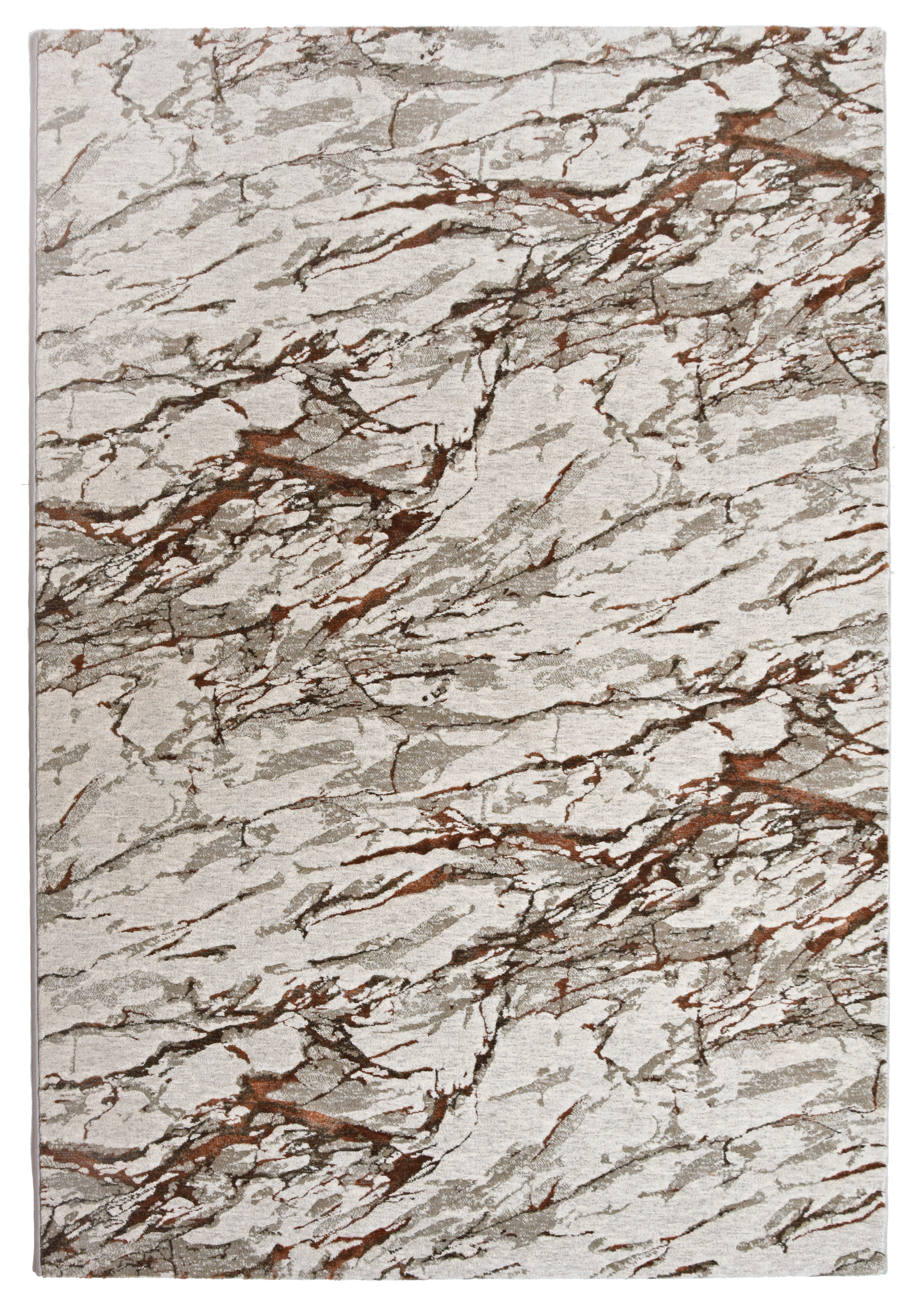 Alfombra pasillera polipropileno jaspe 83001/6141 beige y terracota 67x230cm